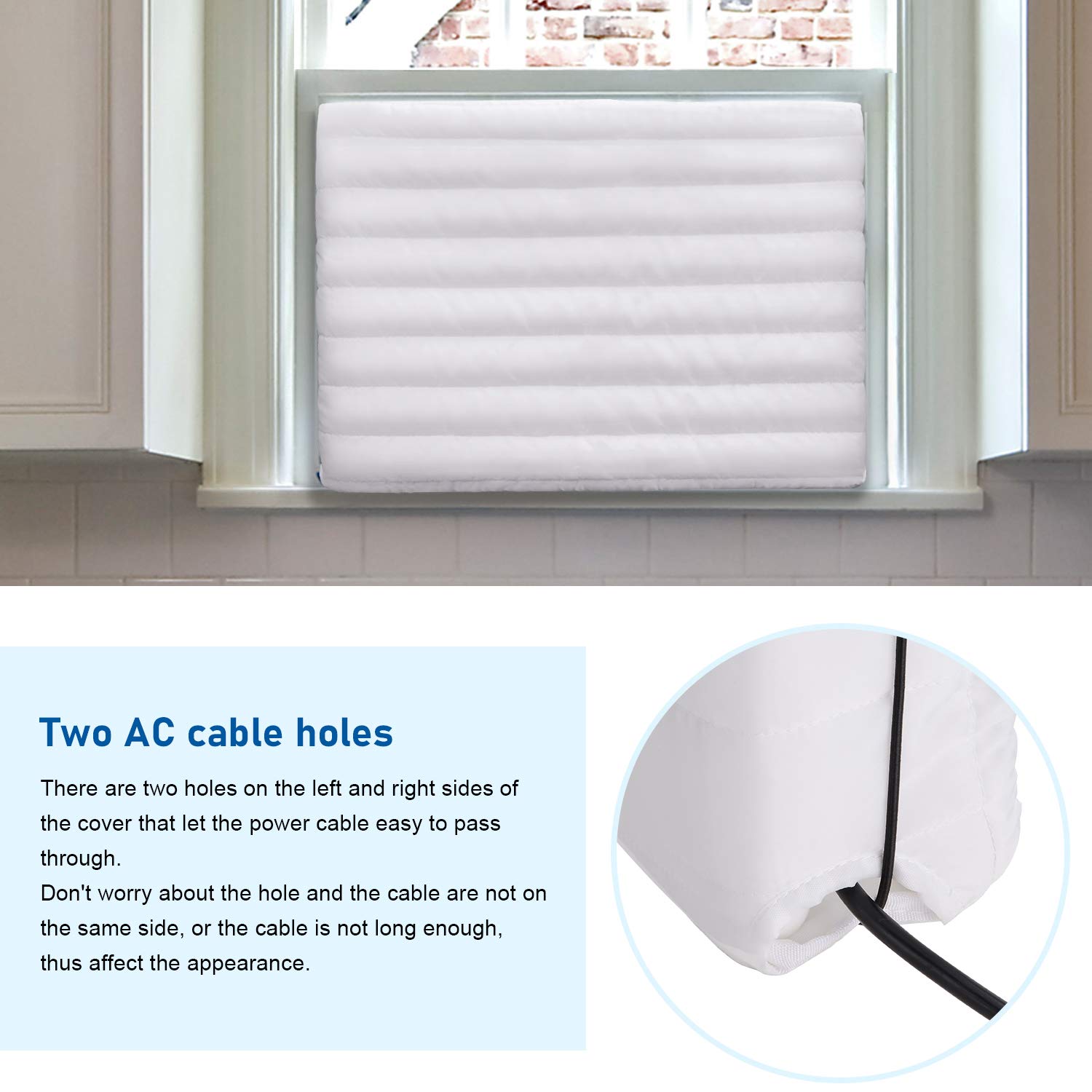 Phyfalip Indoor Air Conditioner Cover for Window Units 17L x 13H x 3.5D ...