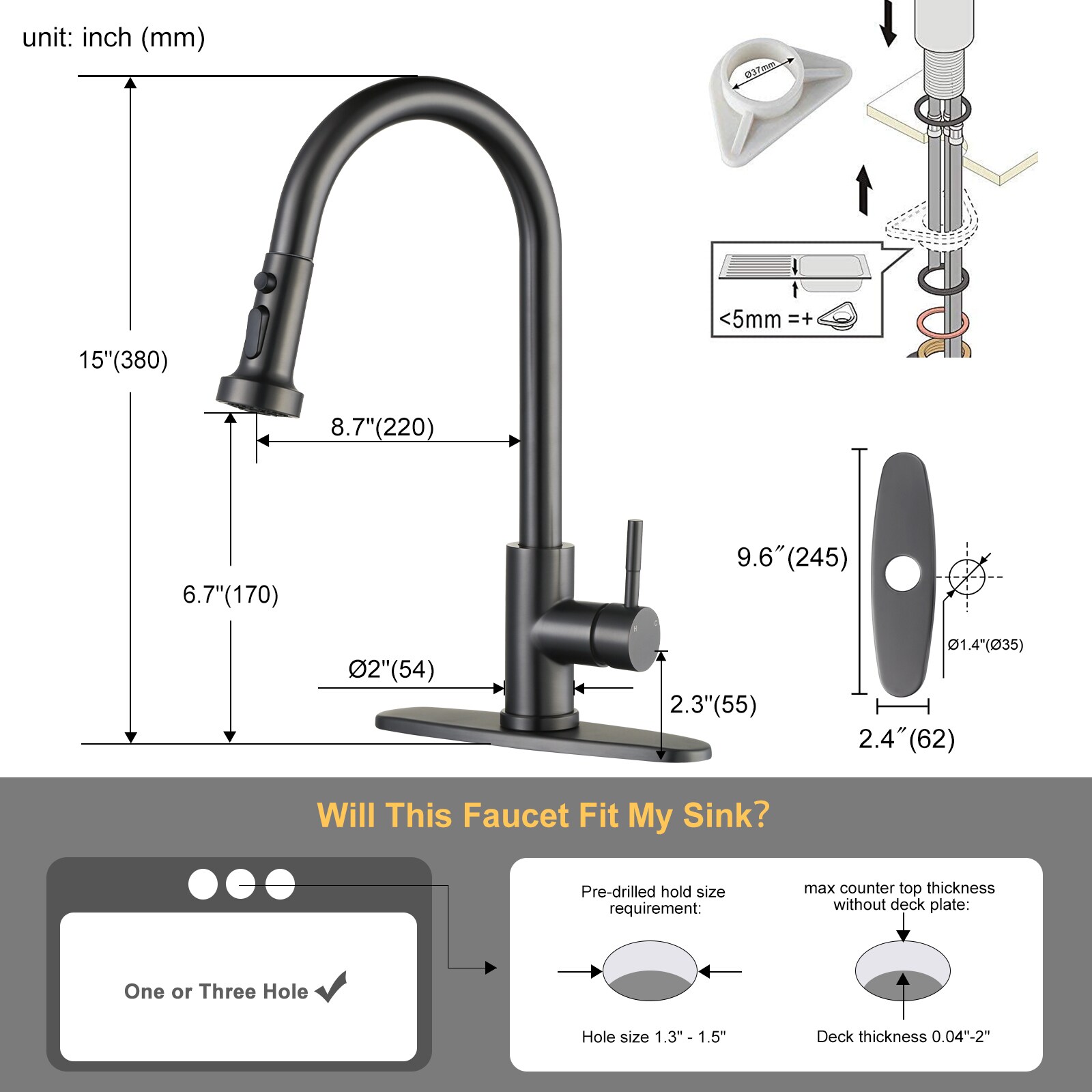 WOWOW VG2312601V-LW Kitchen-Faucets - View #6