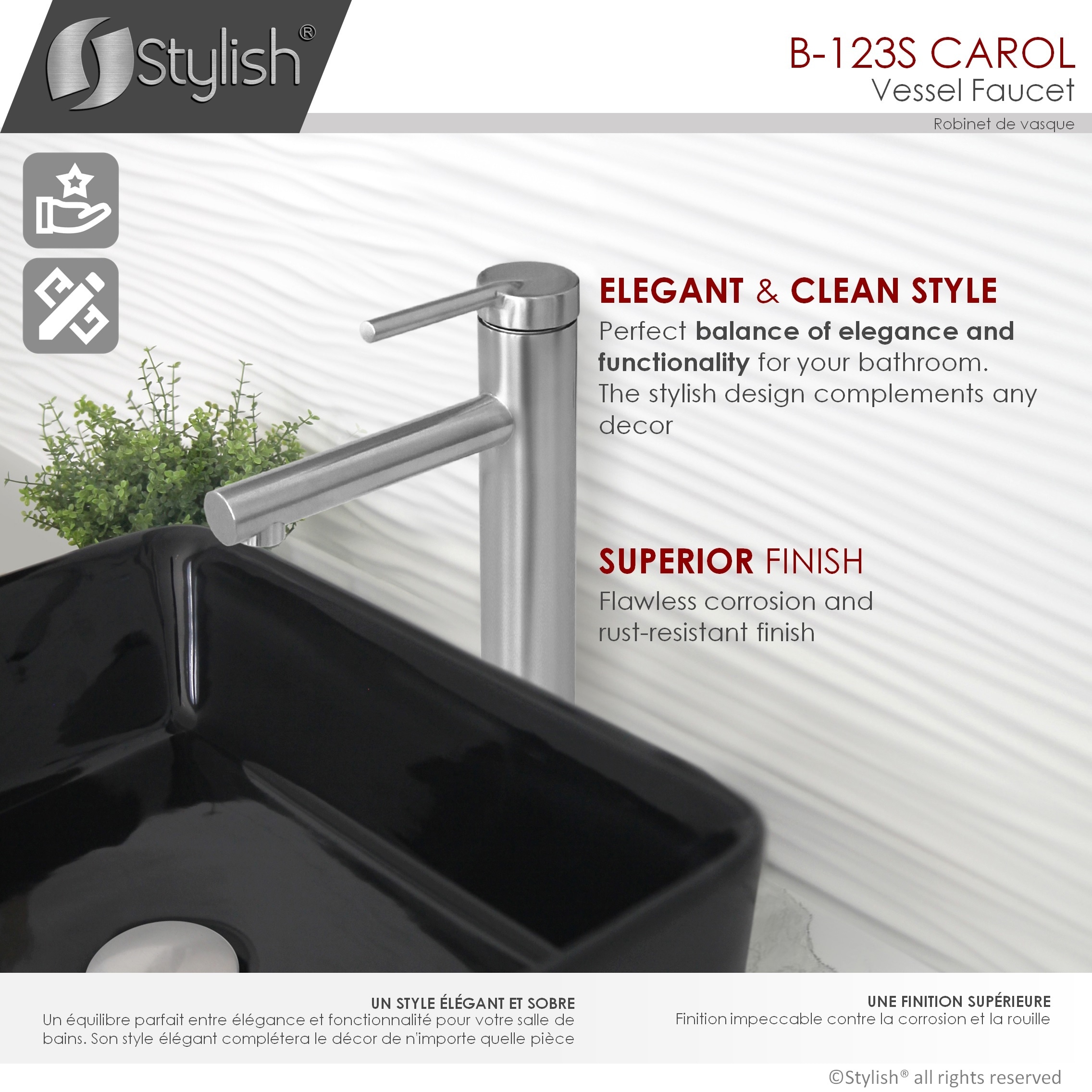 Stylish B-123S Lavatory-Faucets - View #3