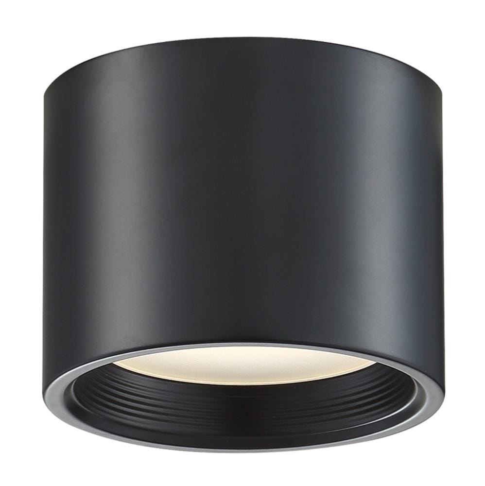 Access Lighting 50005LEDD-BL/ACR Reel 1 -Light 5.25-in Black Integrated LED Flush Mount Light