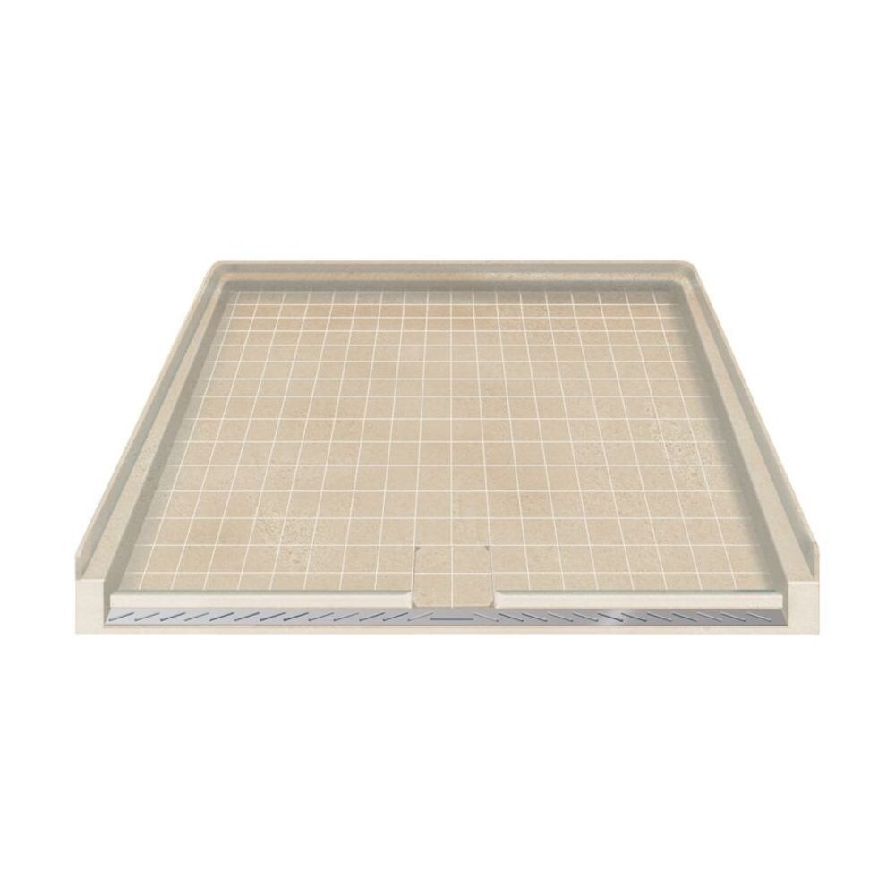 Transolid FG3938-14 37.75-in W x 39.5-in L x 3-in H Sand Single Threshold Rectangle Shower Pan Base (Front Drain)