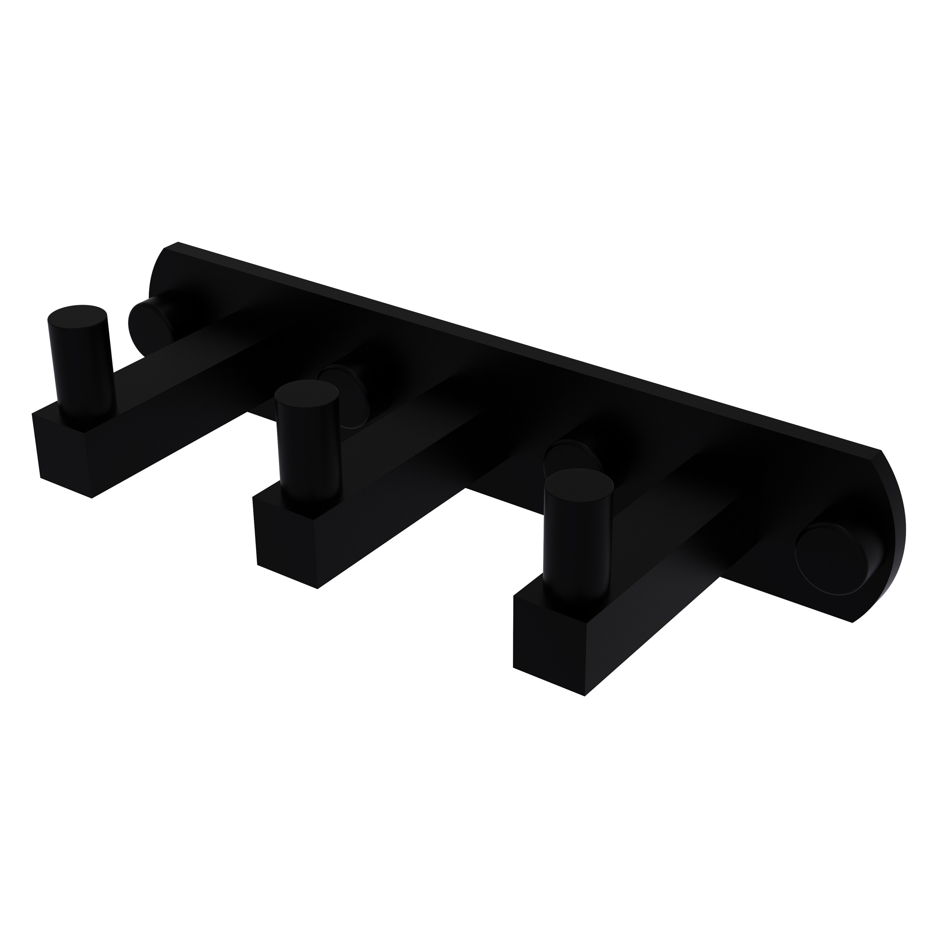 Allied Brass MT-20-3-BKM Montero Matte Black Triple -Hook Wall mount Towel Hook