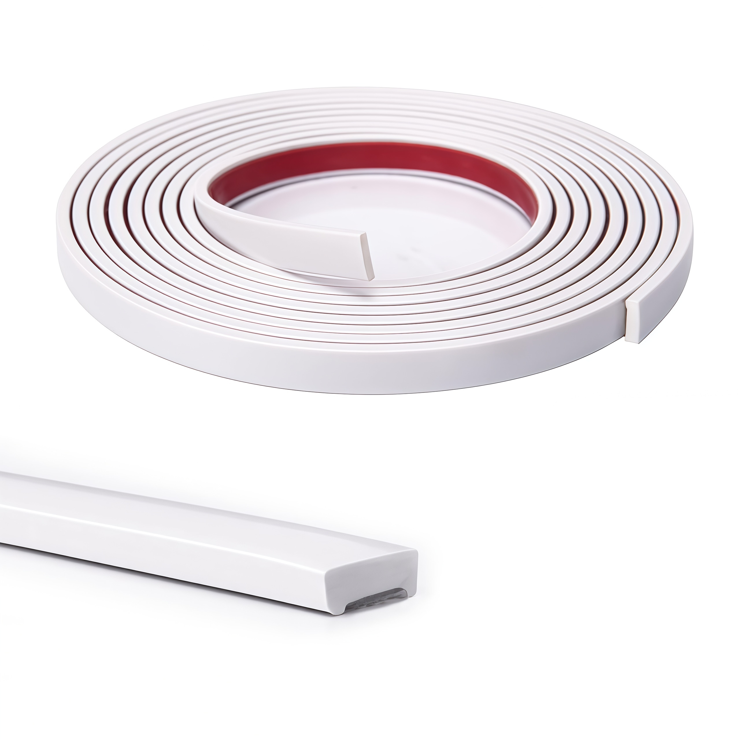 Numhew 118.11in L 0.39in W 1-Piece White Flexible Vinyl Molding Trim Strip #NHSEAN7157