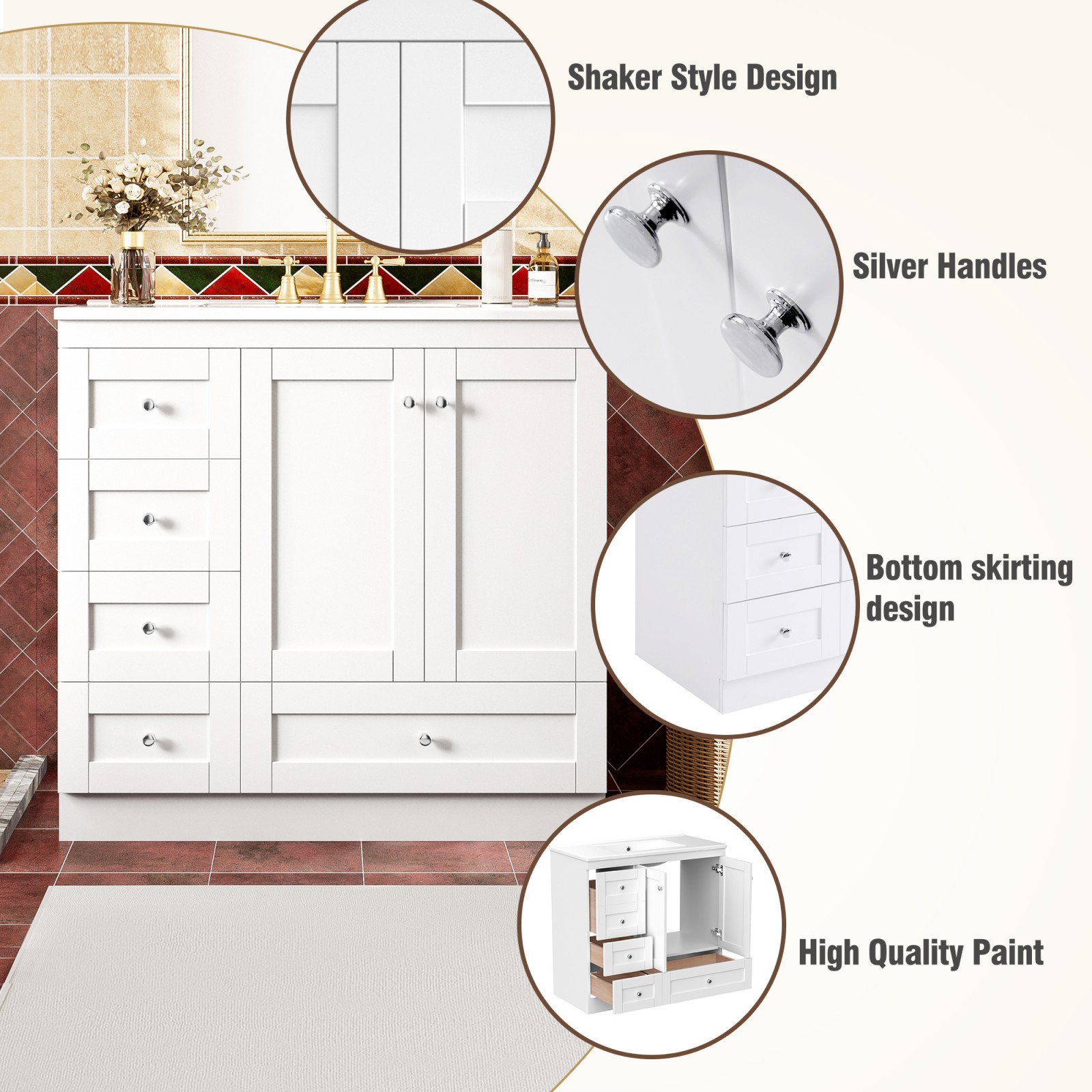 GlasFlength LW-BWC-050 Bathroom-Wall-Cabinets - View #7