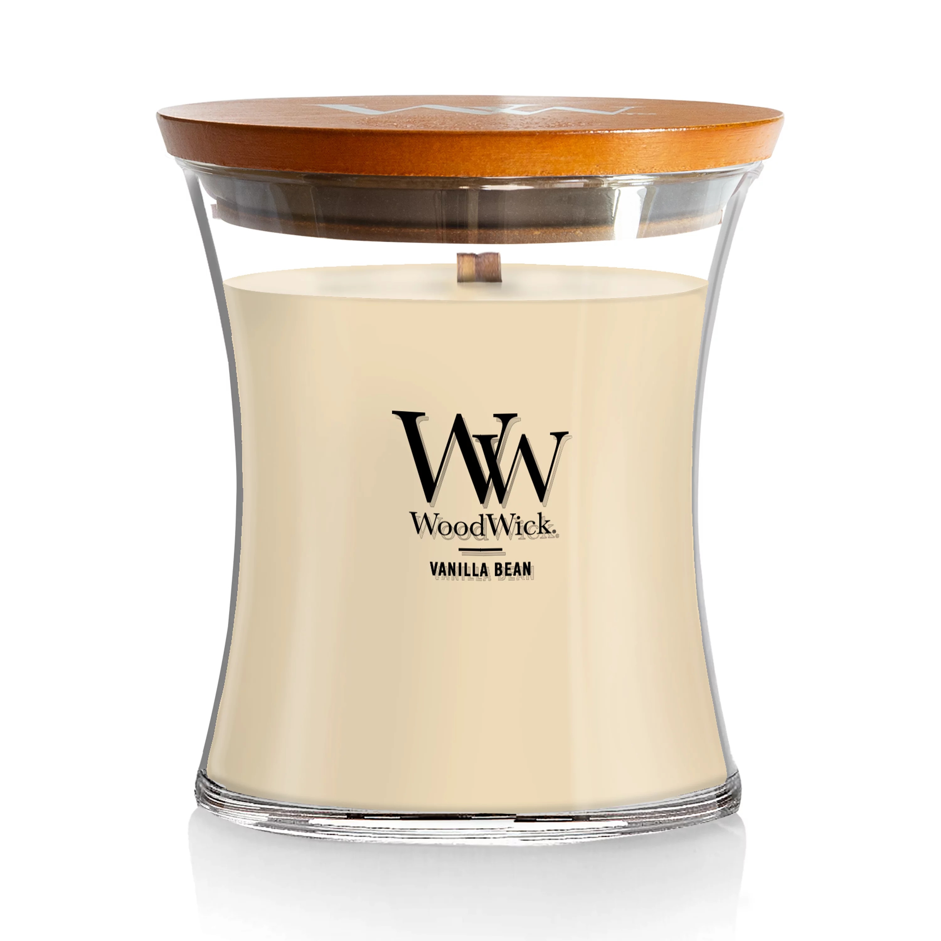 WoodWick 1-Wick Vanilla Bean White Jar Candle