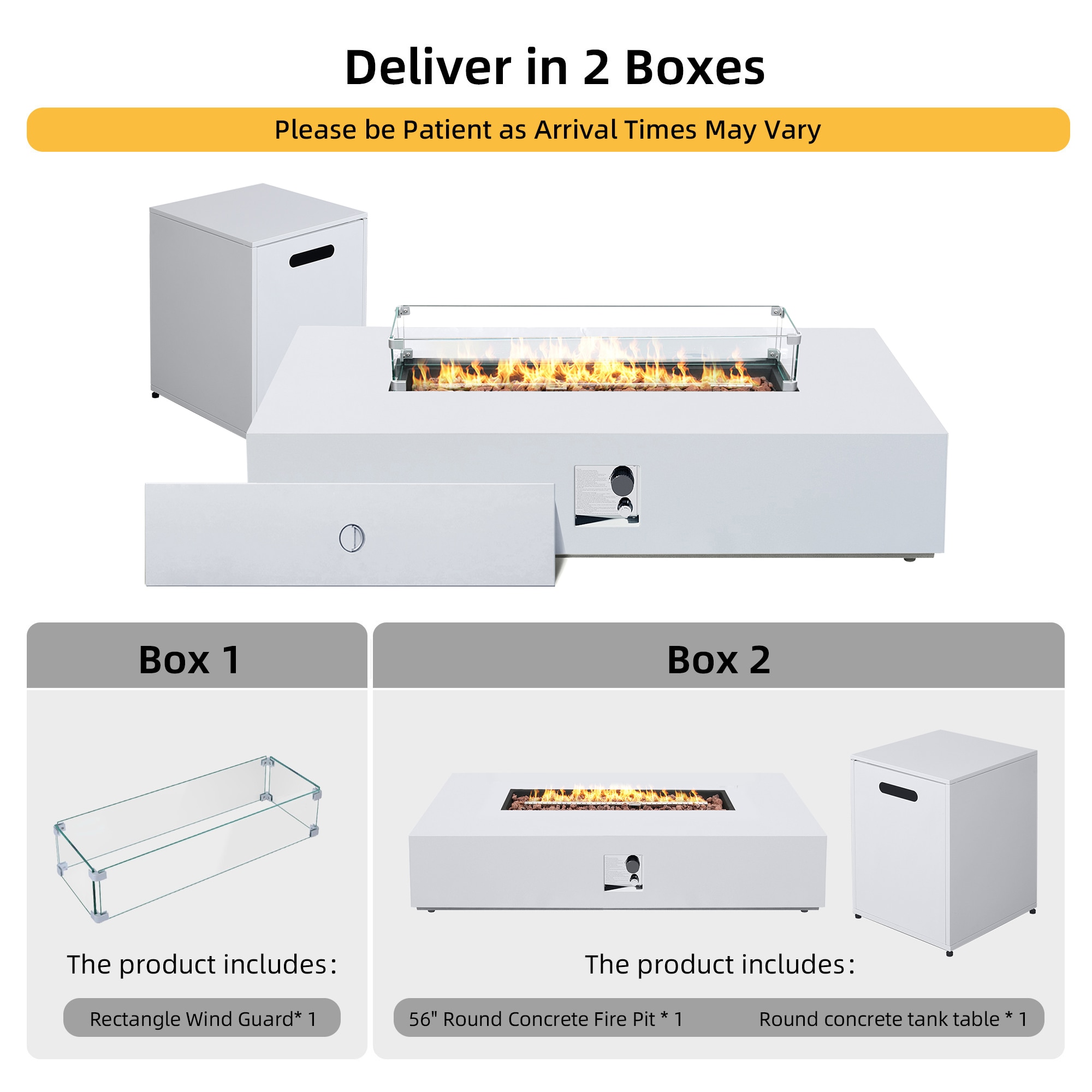 Patio Watcher LS-56KD-WH-B Outdoor-Gas-Firepits - View #9