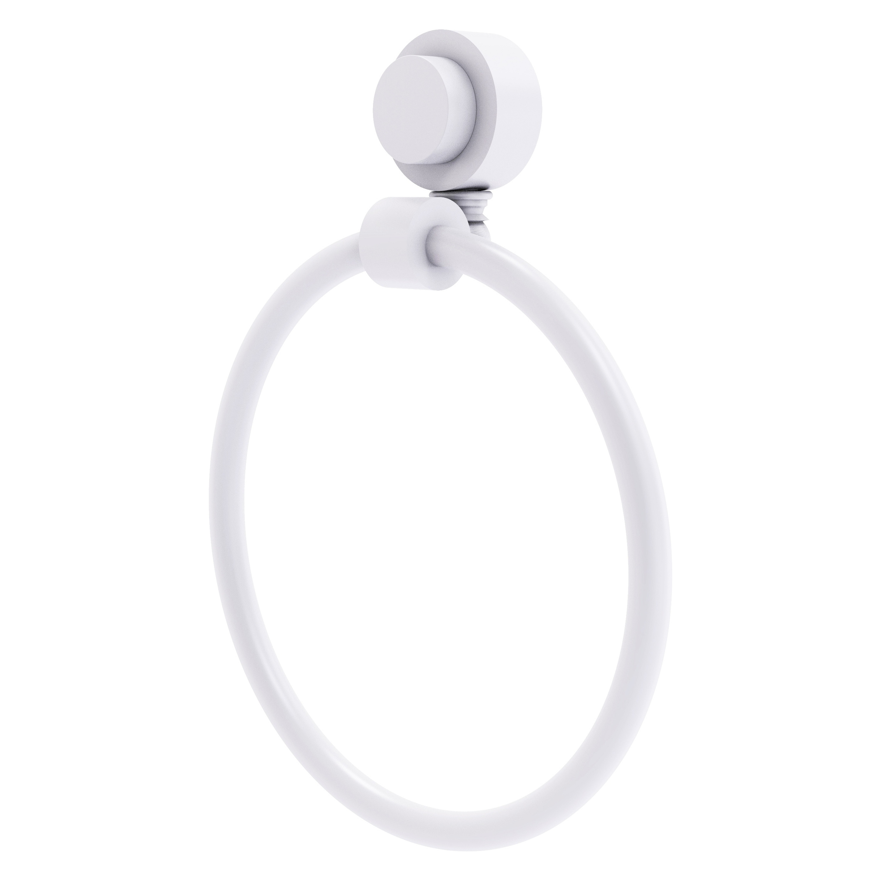 Allied Brass 416-WHM Venus Matte White Wall mount Single Towel Ring