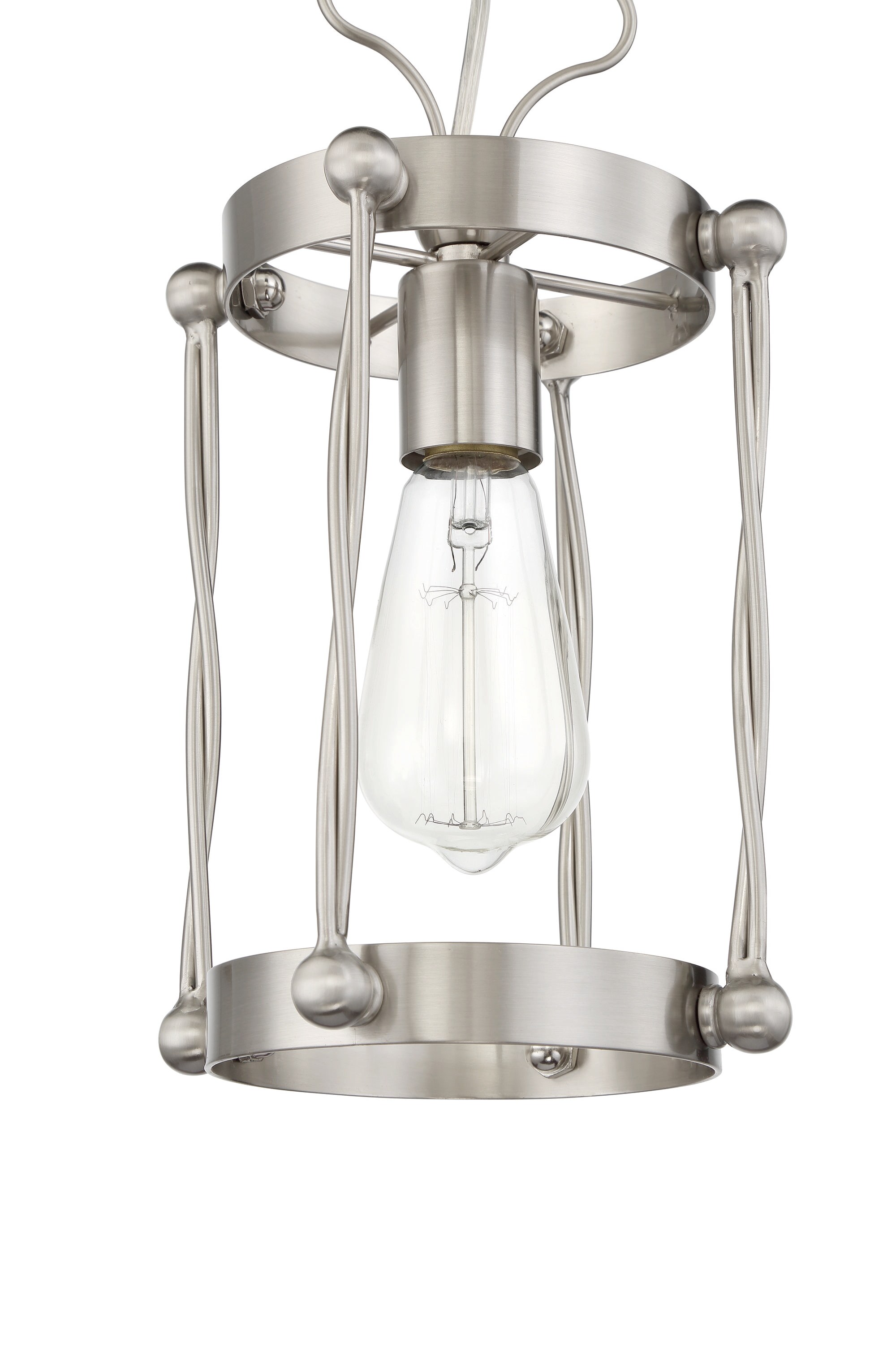 Jolenne Brushed Polished Nickel Mini Pendant Light
