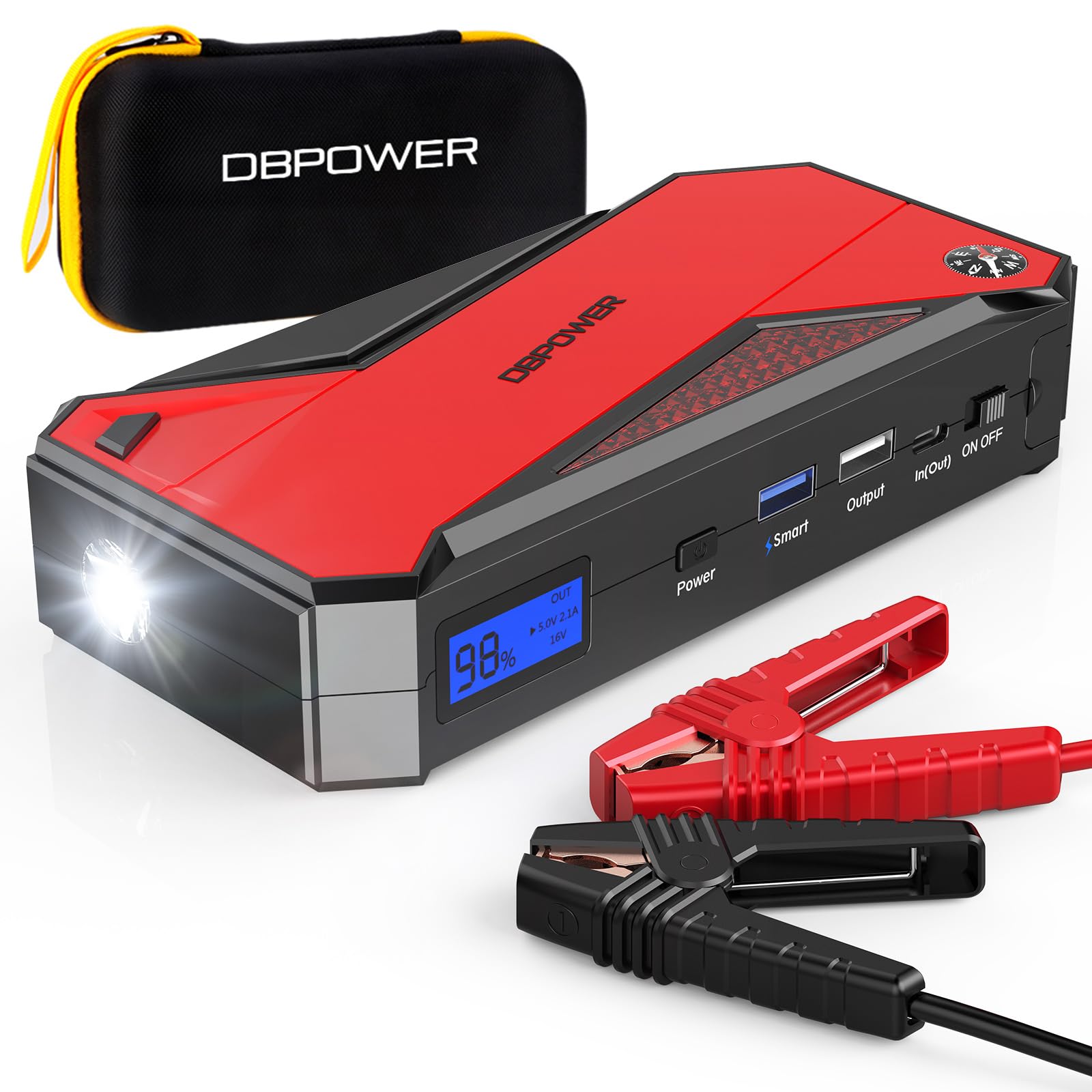 1600-Amp 120-Volt Portable Car Battery Jump Starter with Digital 