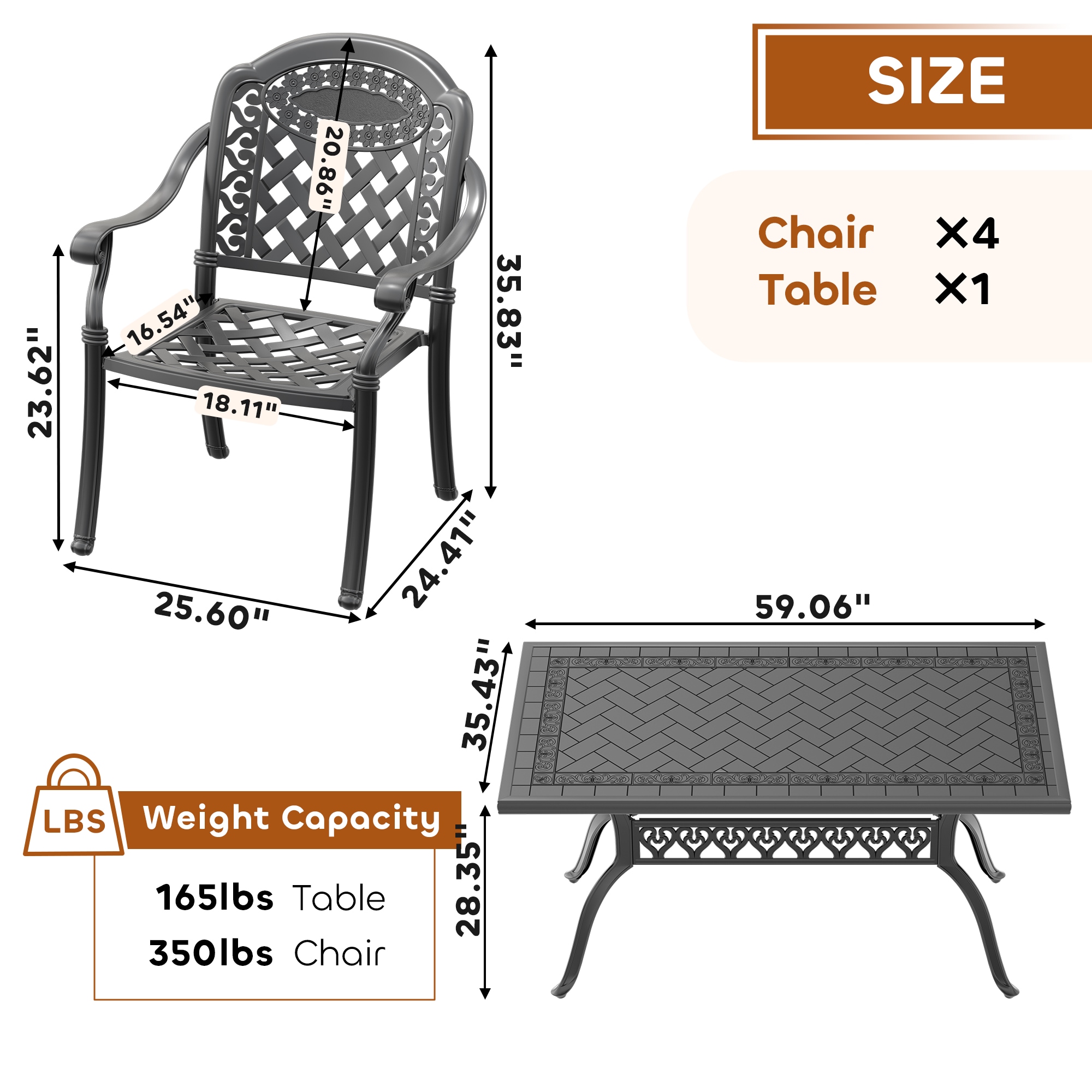 nicesure SLBK6008CZ4A1165RC Patio-Dining-Sets - View #9