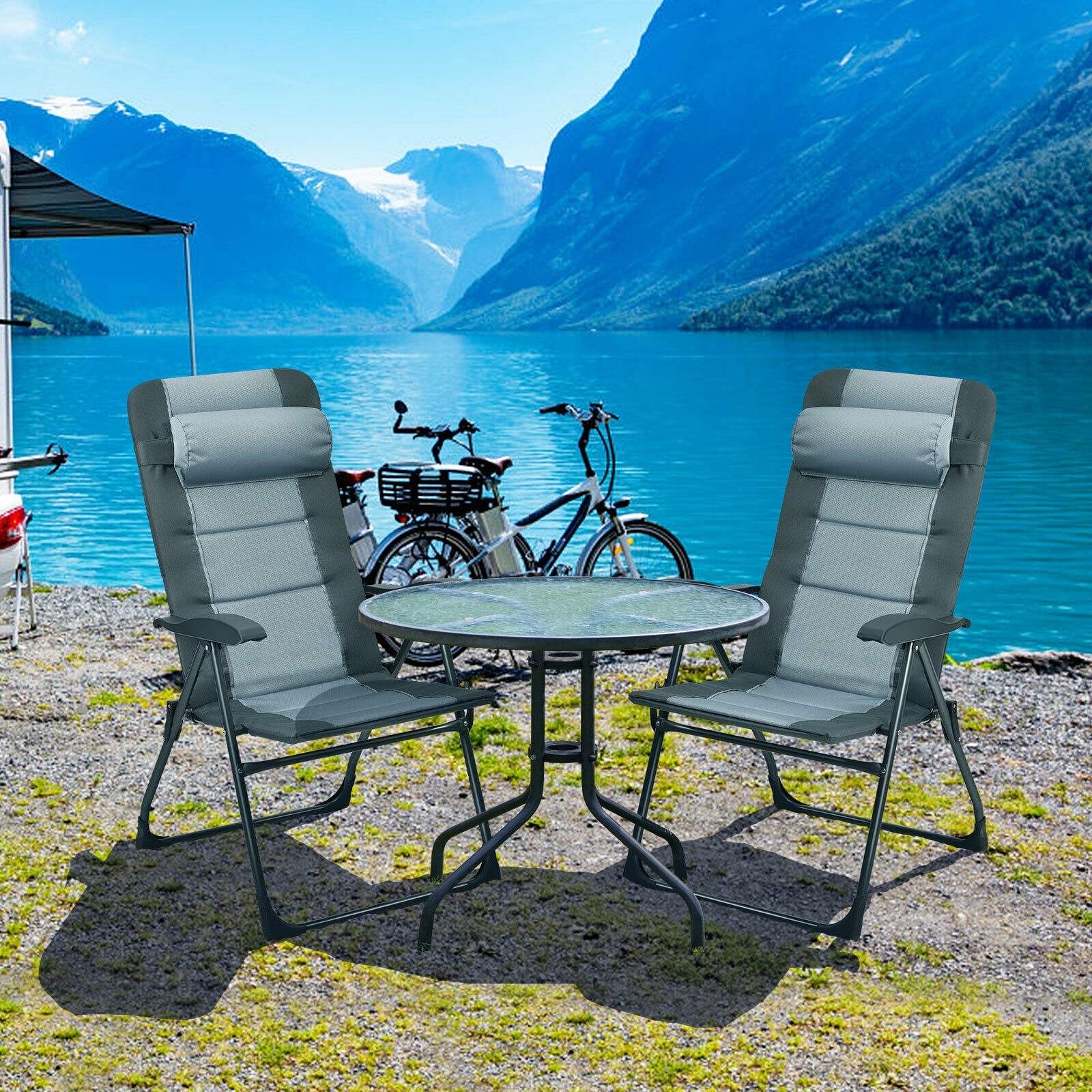 Forclover HYFE-10018GR-2 Patio-Chairs - View #8