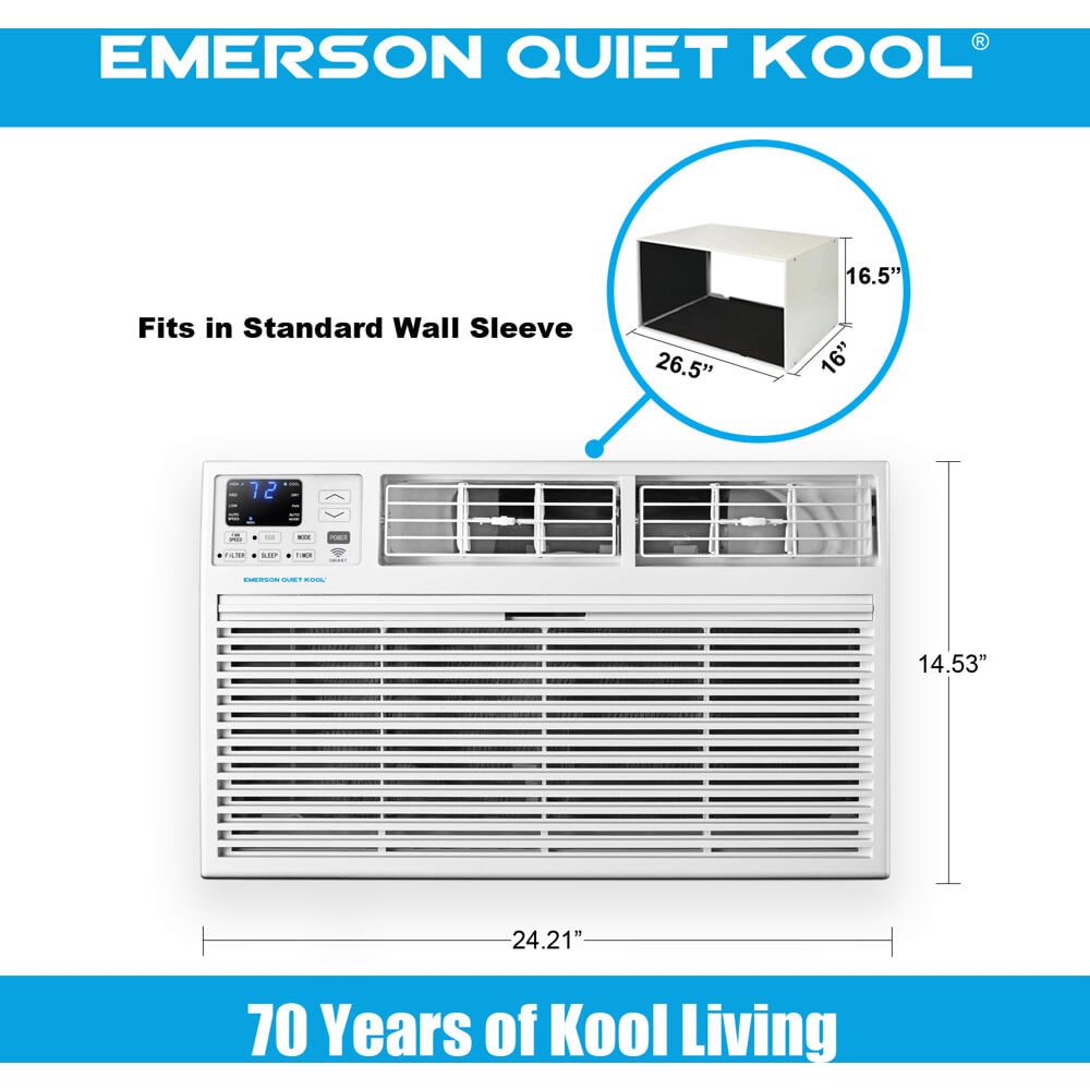 emerson quiet kool 10000 btu through the wall air conditioner