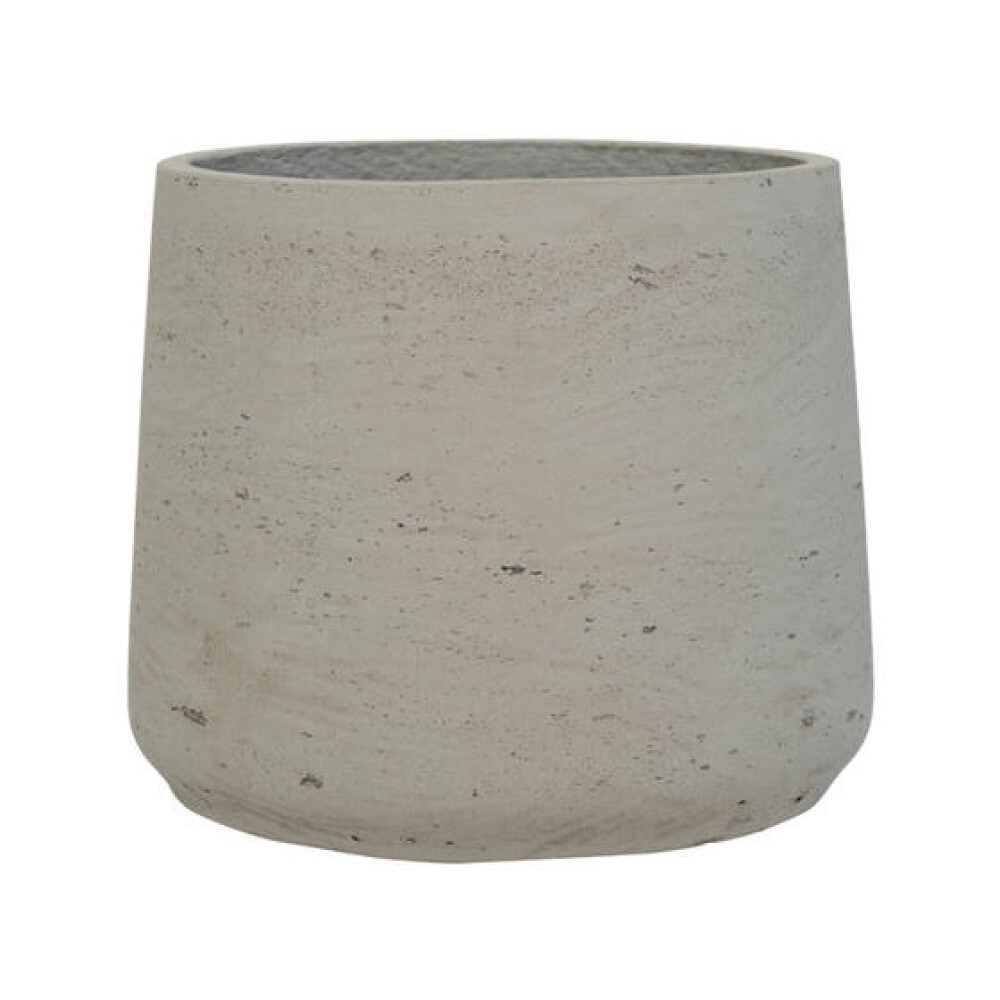 Pottery Pots P3026-38-34 Round 17.72-Inches W Extra Large Gray Clay Indoor/Outdoor Planter with Drainage Holes