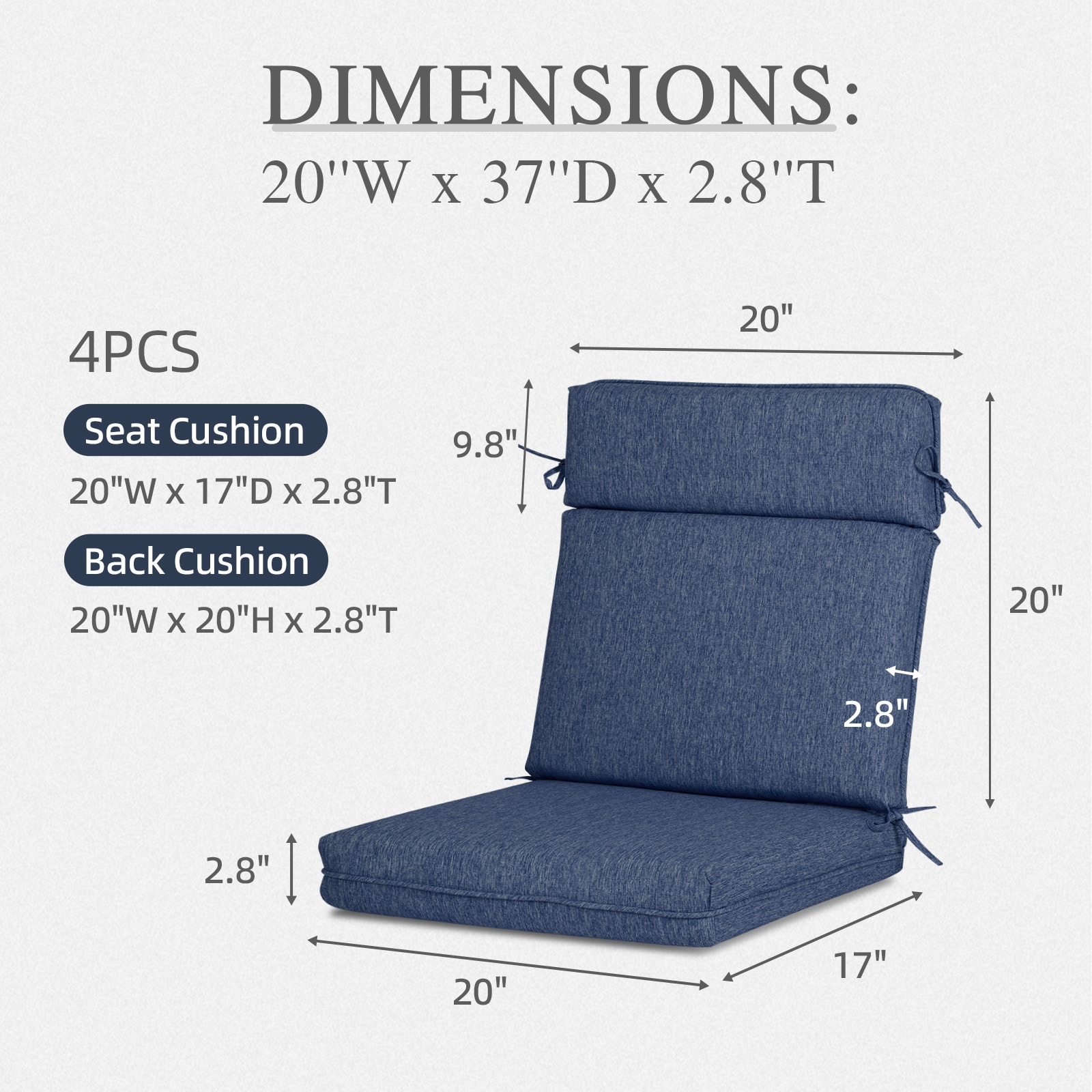 Aoodor A391-PNUNU Patio-Furniture-Cushions - View #2