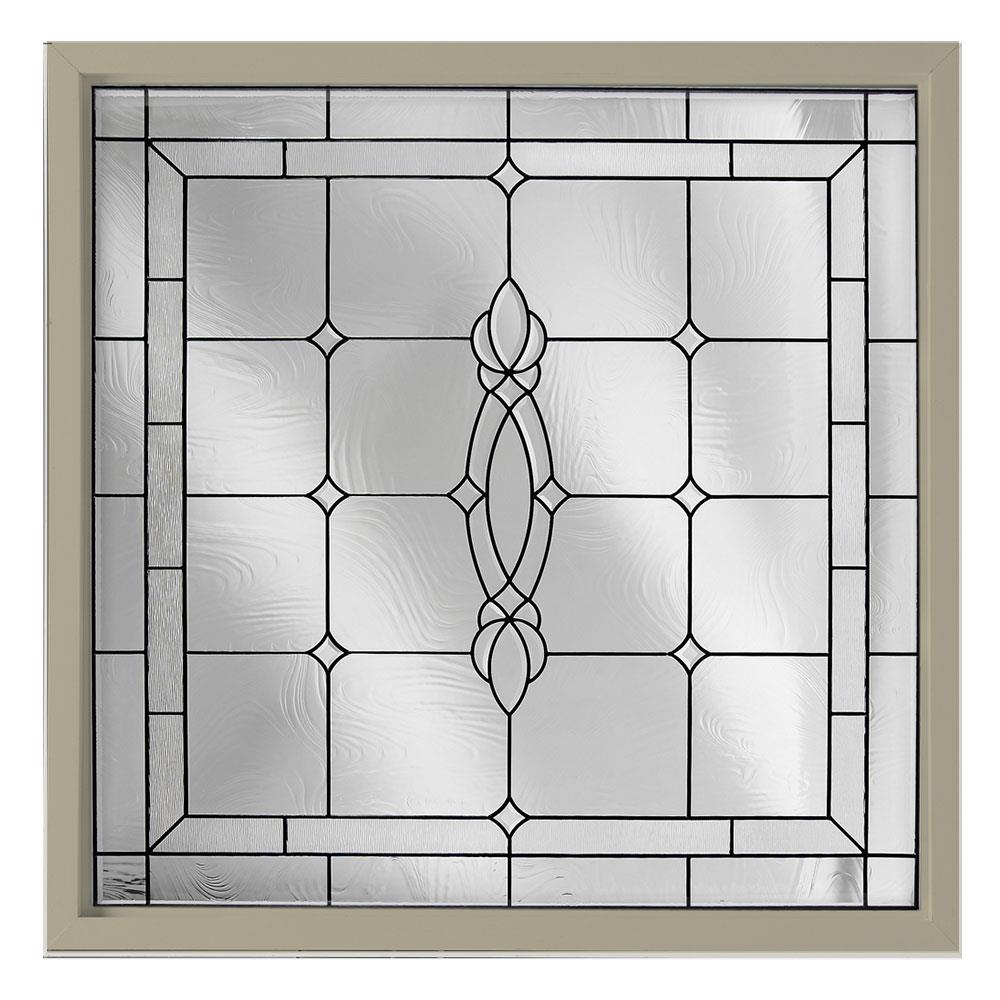 Hy-Lite DF4848CRFTTNV1500NK Craftsman Decorative Glass 47-1/2-in x 47-1/2-in Tan Square Accent Window