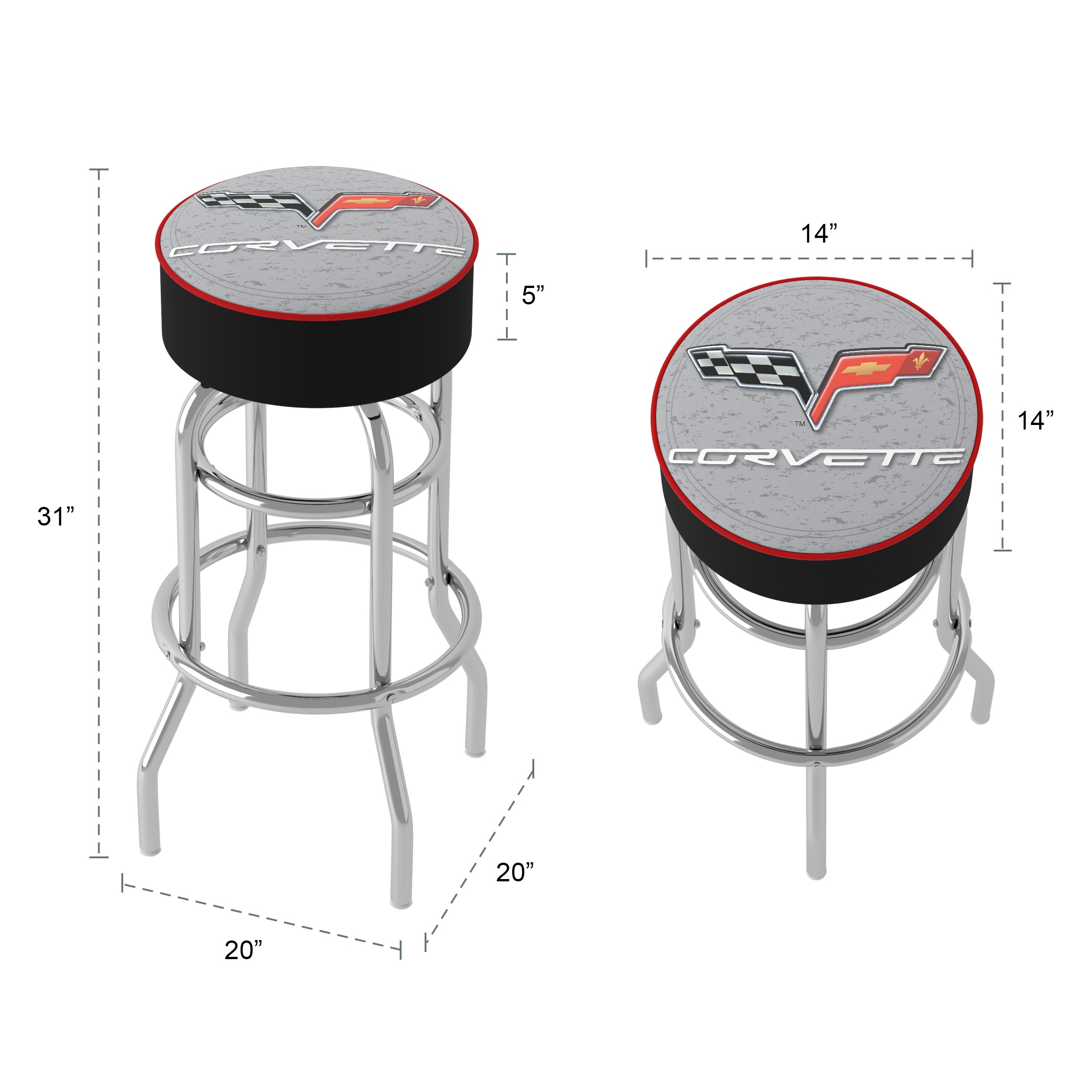 Trademark Gameroom GM1000S-C6-COR stools - View #5