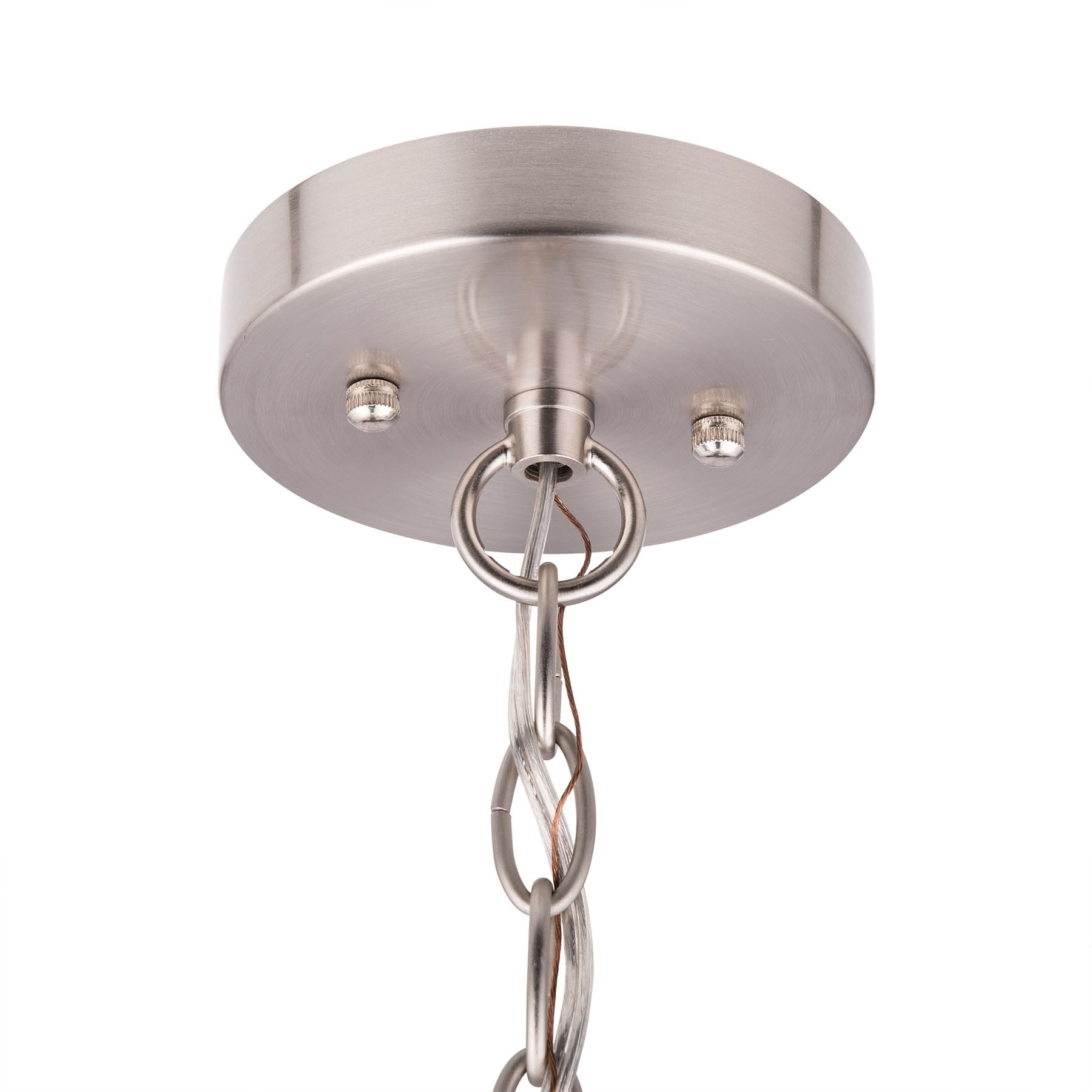 CO-Z 5-Light Brushed Nickel Vintage Chandelier in the Chandeliers 