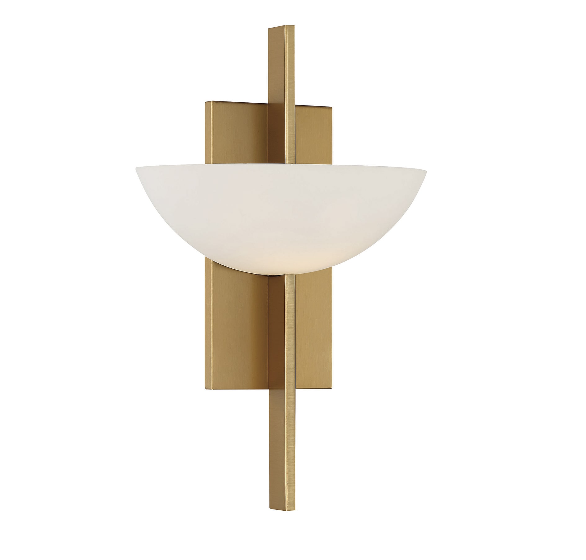 Mid-Century Modern Black and Brass Dimmable Wall Sconce