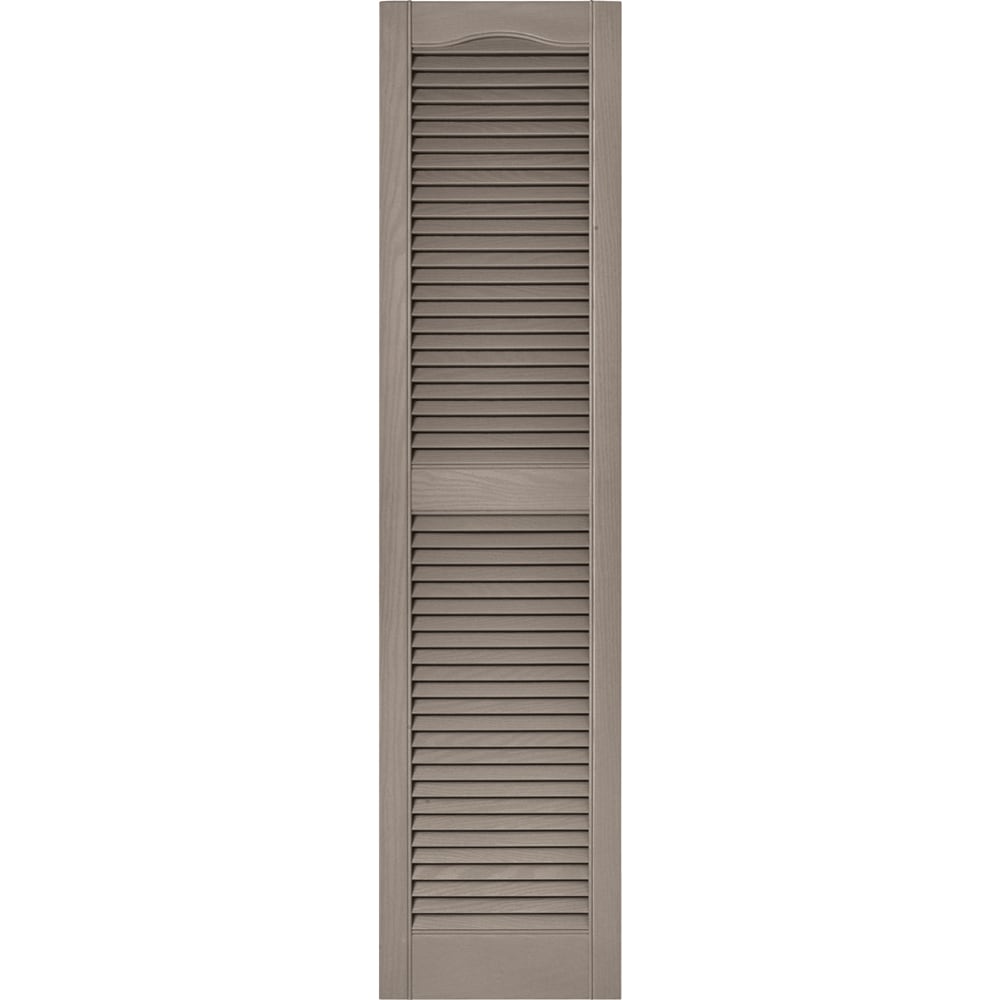 Vantage V1711460008 14.563-in W x 59.75-in H Clay Louvered Exterior Shutters ( 1 -Pack )