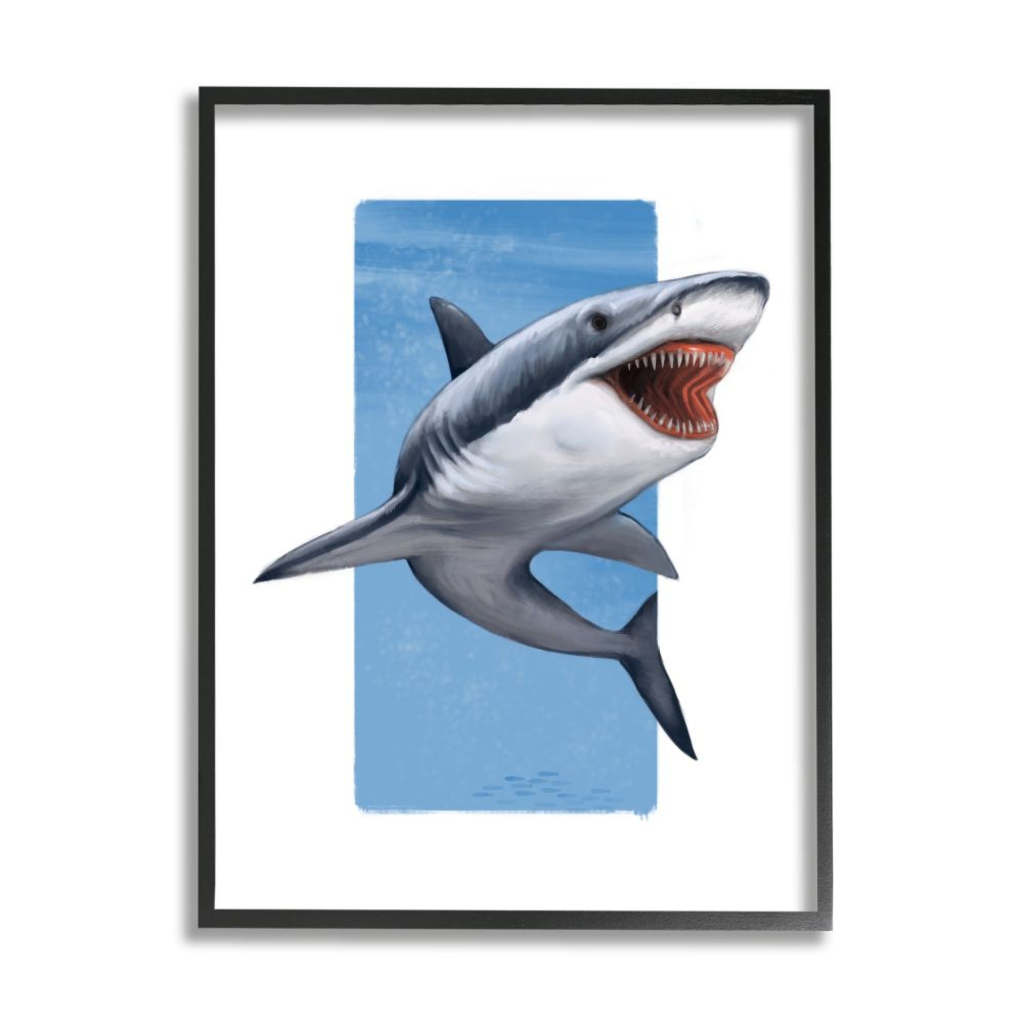 Great White Shark Canvas Print Framed Animal Wall Art Picture 