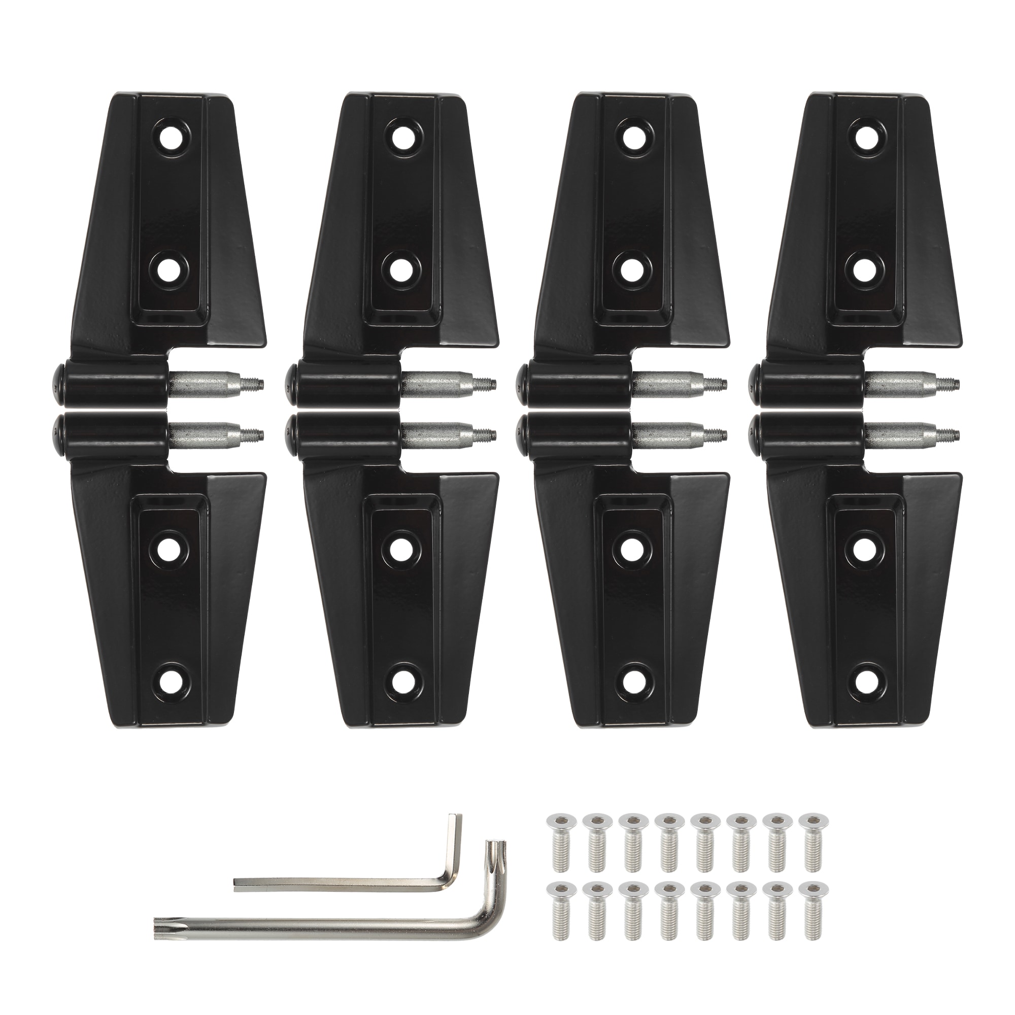 Unique Bargains 1 Set Anti-Rust 4 Door Door Hinge No.55395385AC/55395384AC for Jeep Wrangler JK 2007-2018 Black