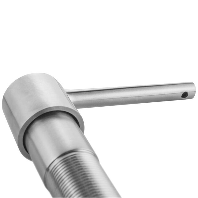 Ticor Andorra Stainless Steel Deck-Mount Bar and Prep Handle Kitchen Faucet Ticor Andorra Stainless Steel Deck-Mount Bar and Prep Handle Kitchen Faucet