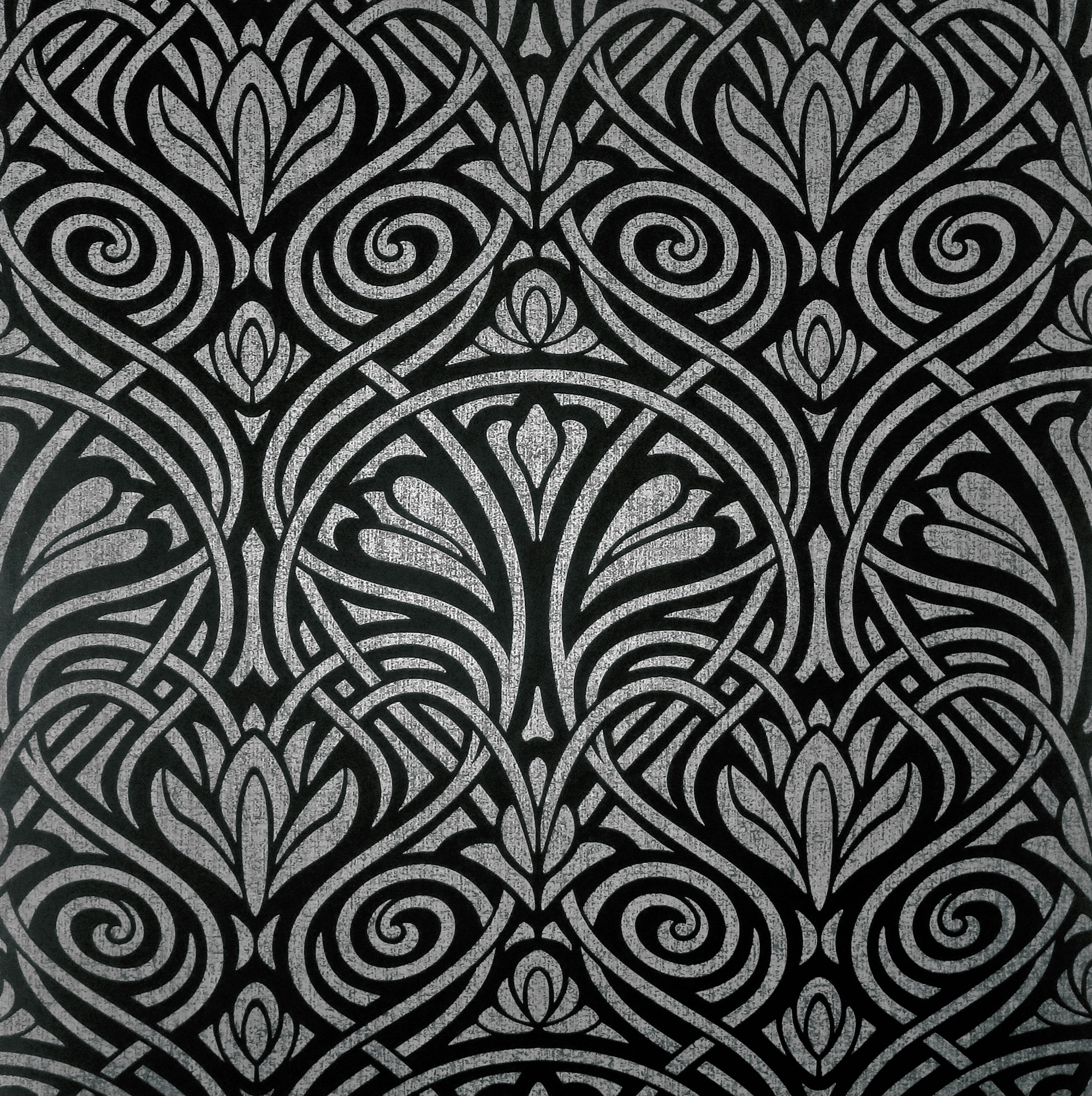 black and white damask background
