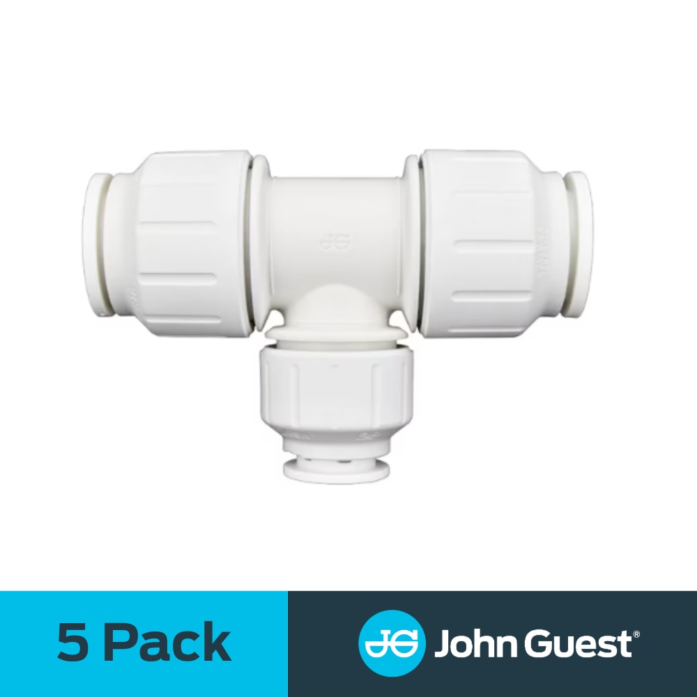 John Guest PEI3028A 3/4-in x 1/2-in Push-to-Connect Reducing Tee (5-Pack)