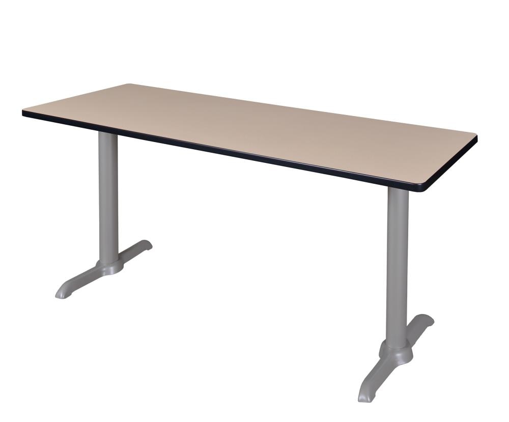 Regency MVTRCT6624BEGY Training Off-white 4-Person Training Table (66-in W x 29-in H)
