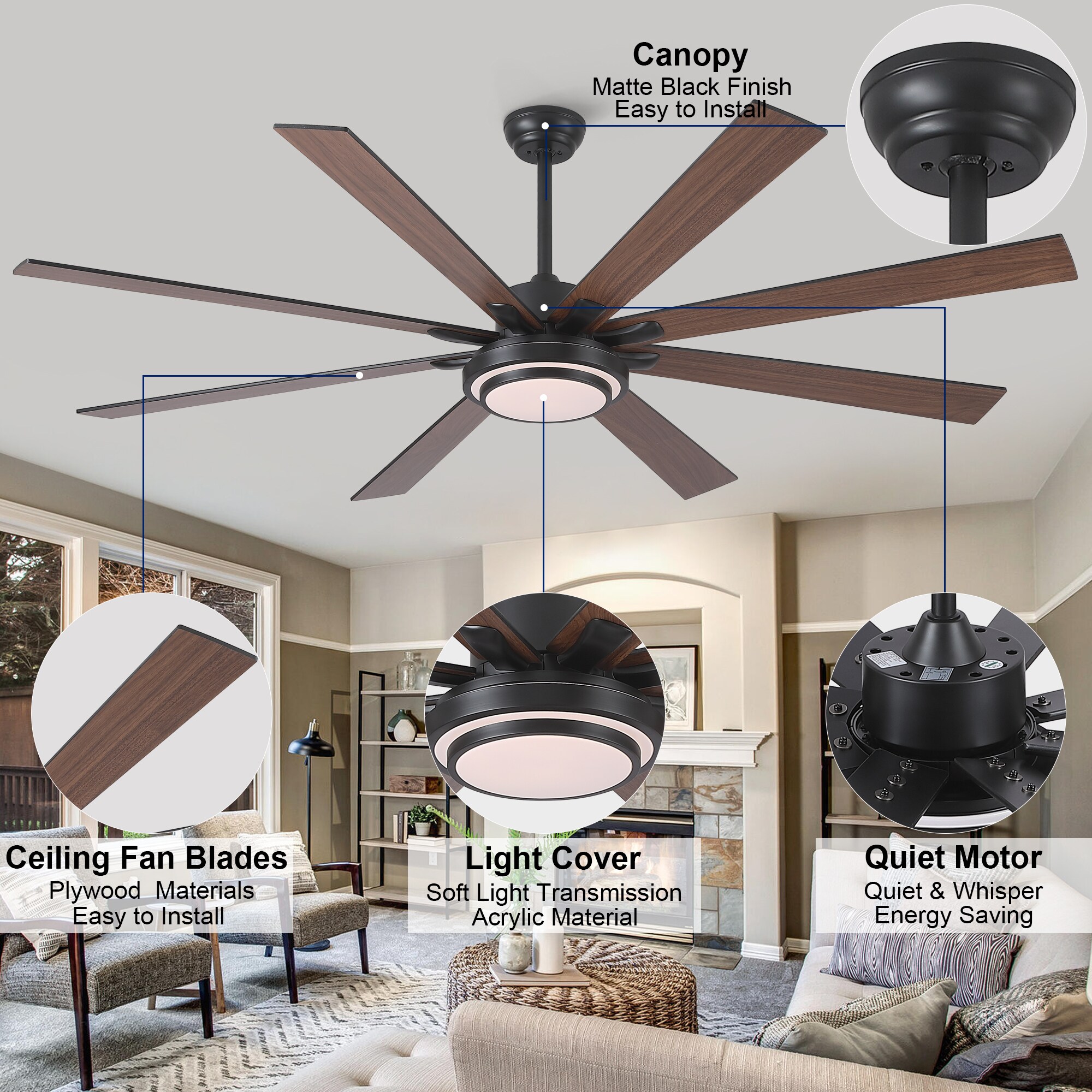 YUHAO LSDC8723BK72 Ceiling-Fans - View #19