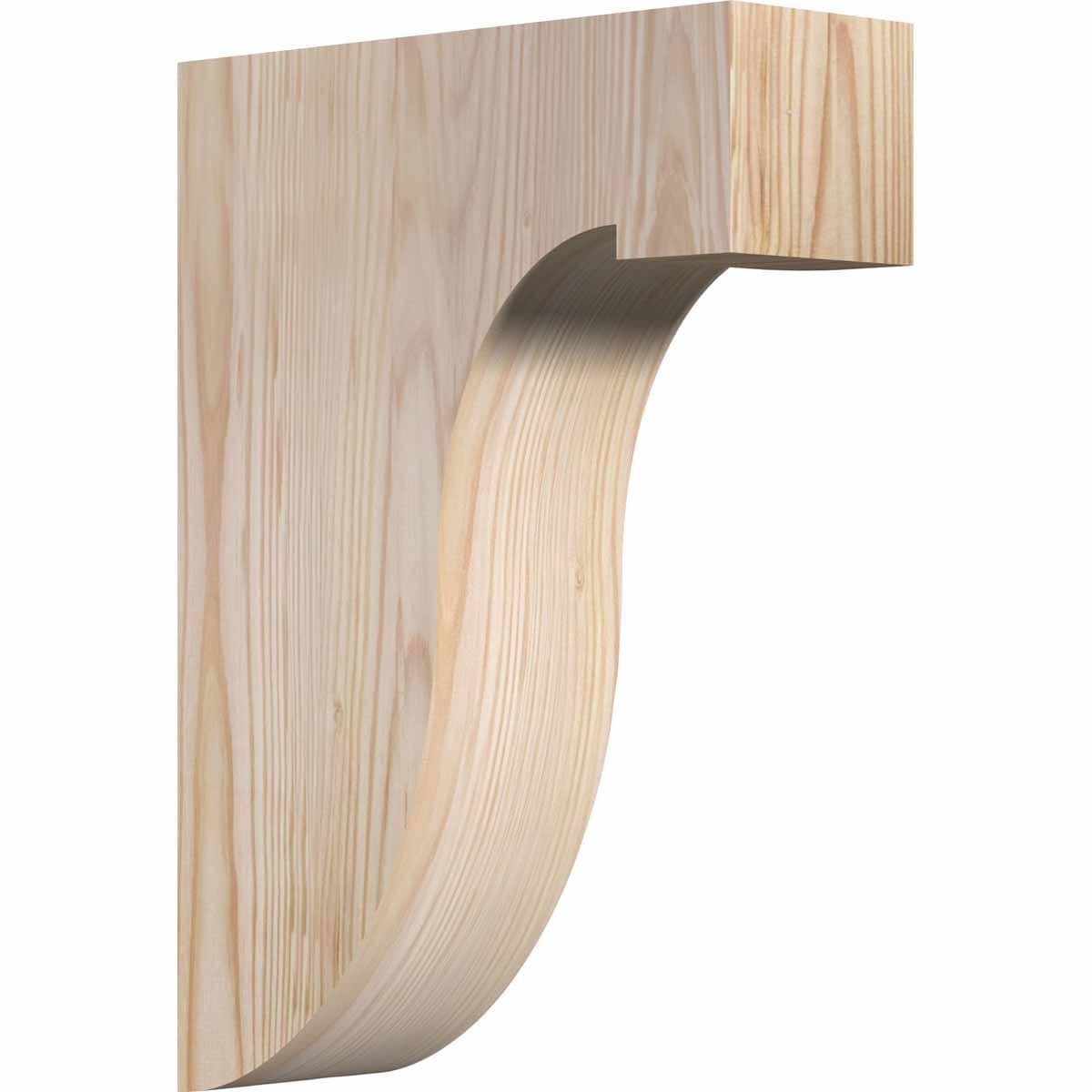 Ekena Millwork COR04X10X14DEL00SDF 3.5-in x 10-in x 14-in Del Monte Unfinished Douglas Fir Wood Paintable/Stainable Corbel