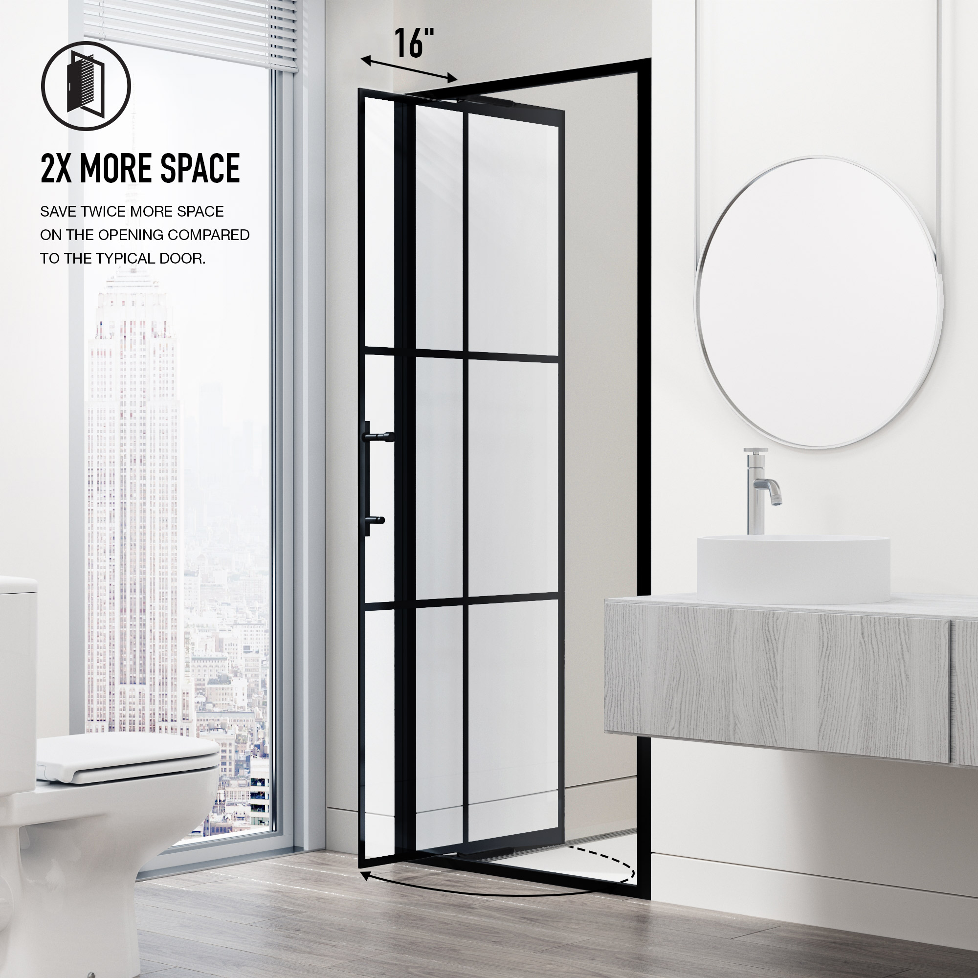 VIGO VG6079MBGCL3276 Shower-Doors - View #3