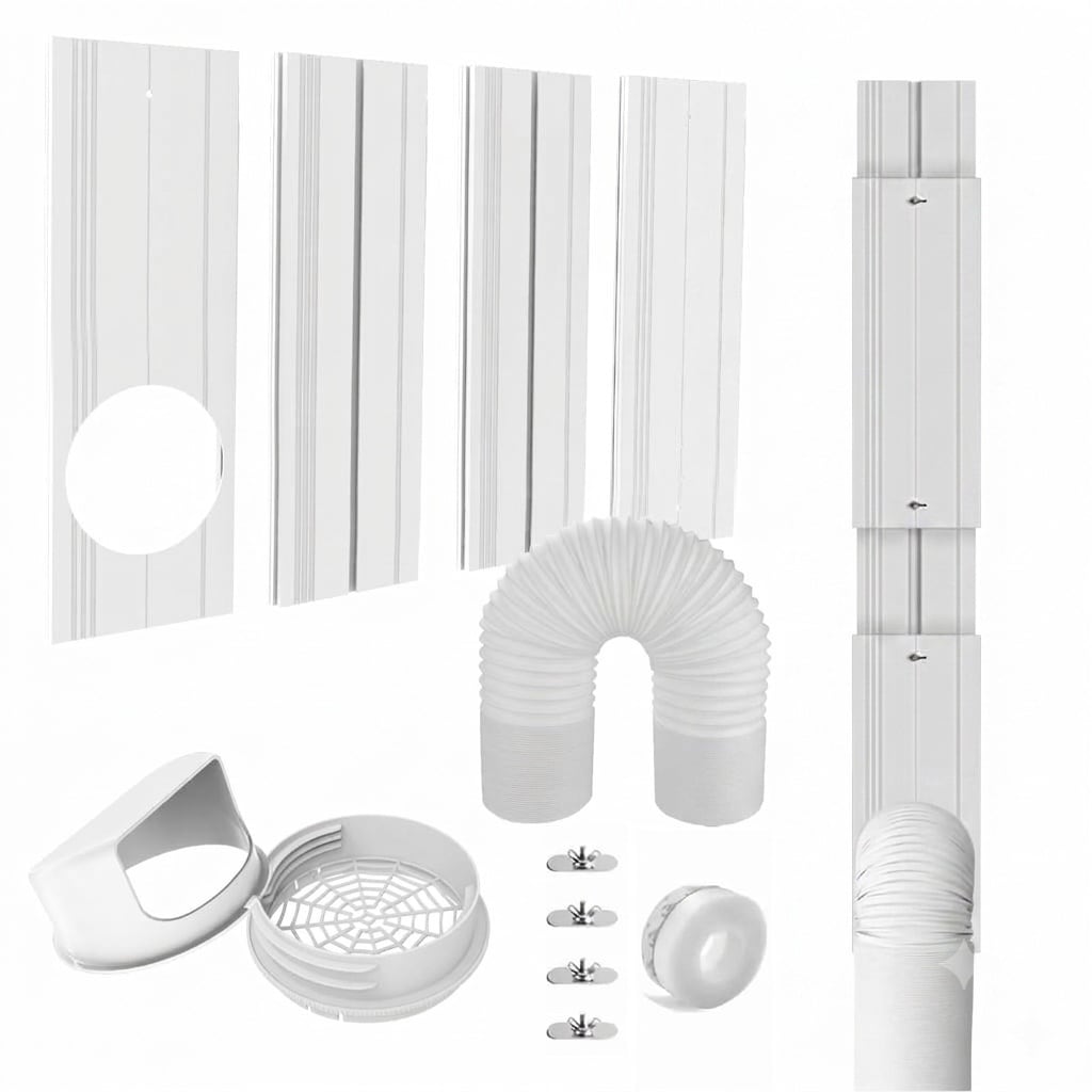 Etokfoks  5 9 in AC Parts Accessories Type compatible with Portable Air Conditioner Sliding Window Kit 1 Kit