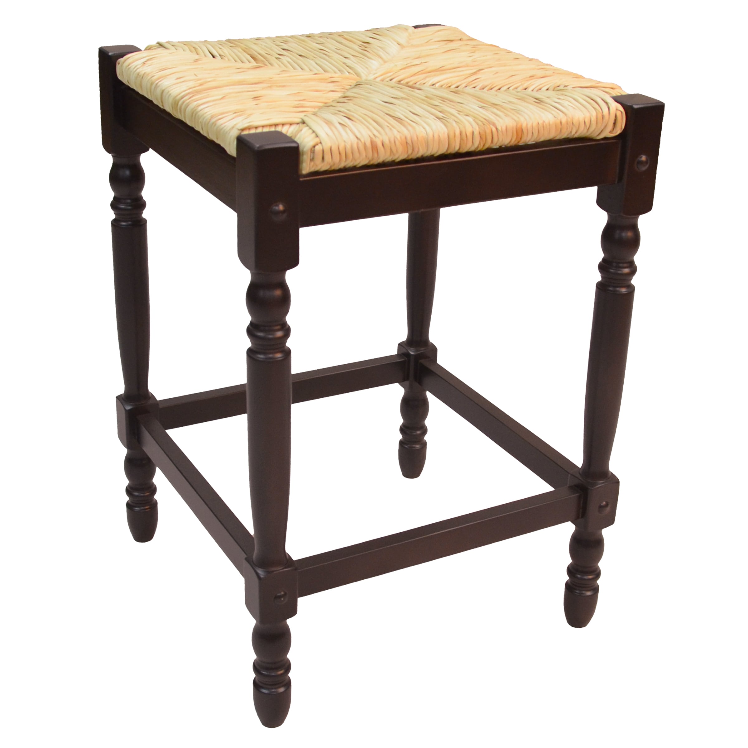 Carolina Cottage 2662-RTA-ESP Hawthorne Espresso 24.0-in H Counter height Square seat Wood Bar Stool