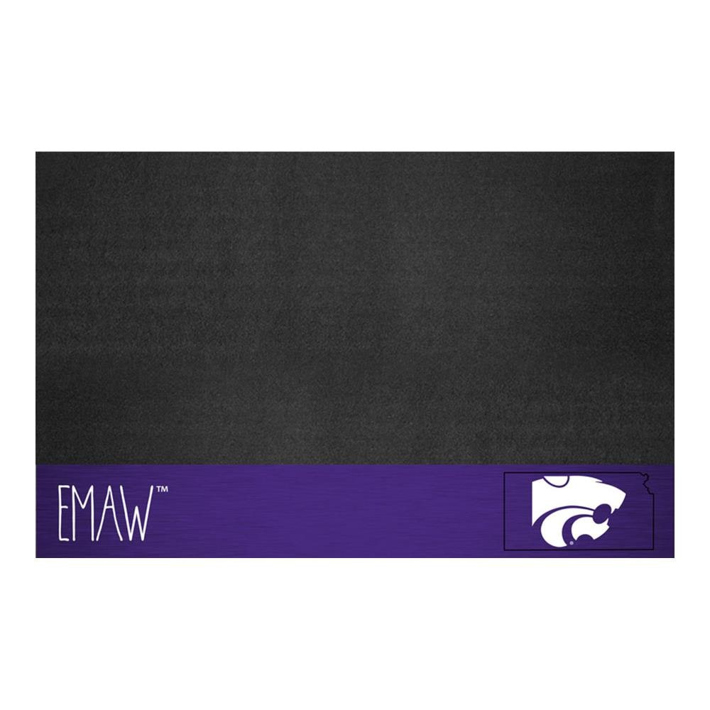FANMATS 21133 Kansas State Wildcats Southern Style Grill Mat Black Vinyl Rectangular Grill Mat