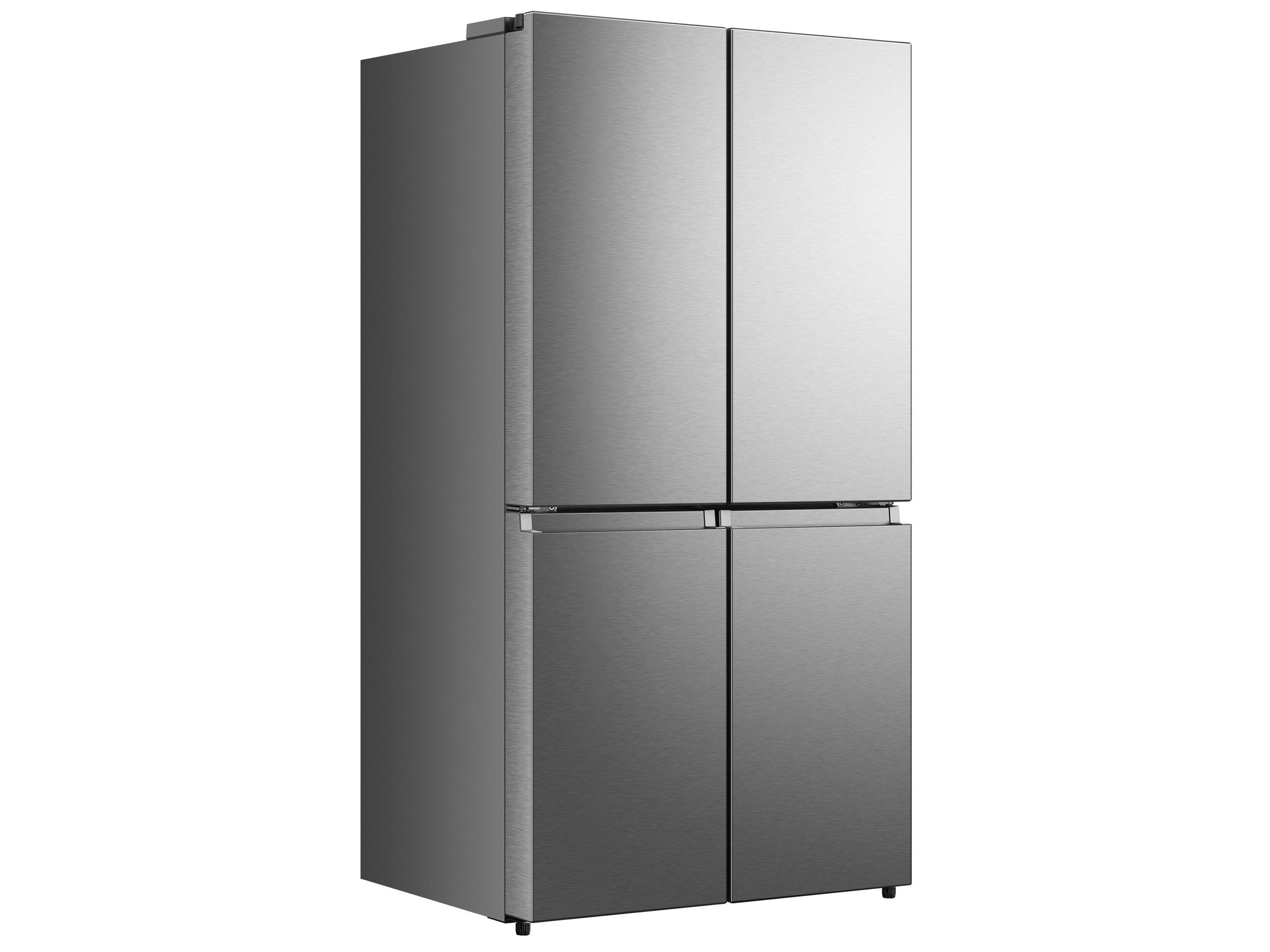 Hisense 21.6-cu ft 4-Door Counter-depth French Door Refrigerator with Ice  Maker (Stainless Look) in the French Door Refrigerators department at