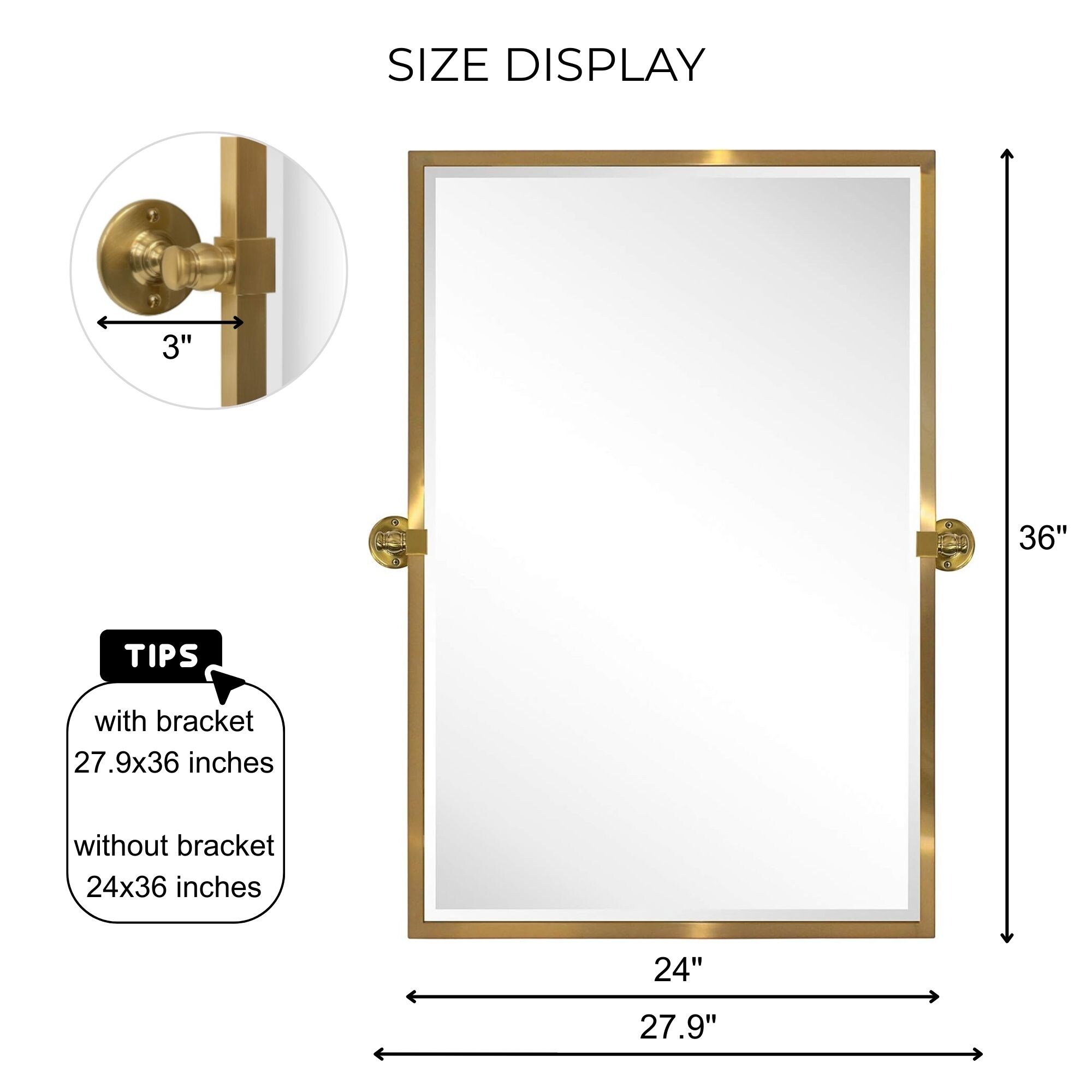 TEHOME GC-00165 Framed-Bath-Mirrors - View #6