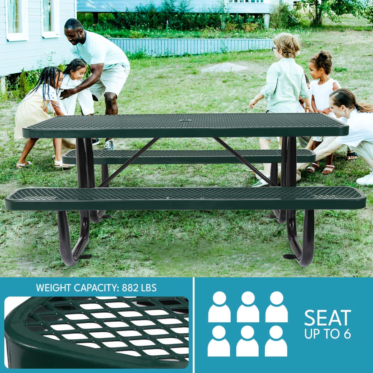 Aoibox HDMX716GREEN Picnic-Tables - View #4