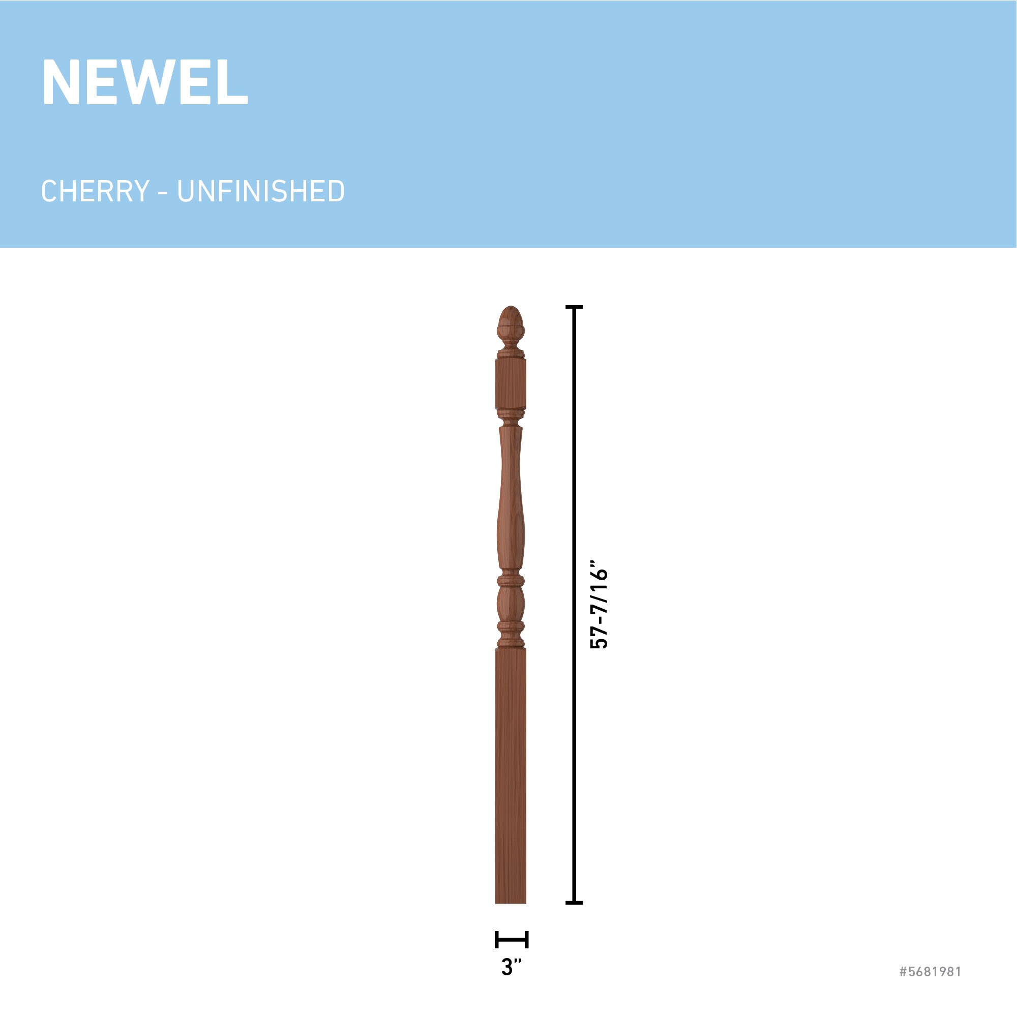 L.J. Smith Stair Systems LJP-3242-C Interior-Stairpart-Newel-Posts - View #3