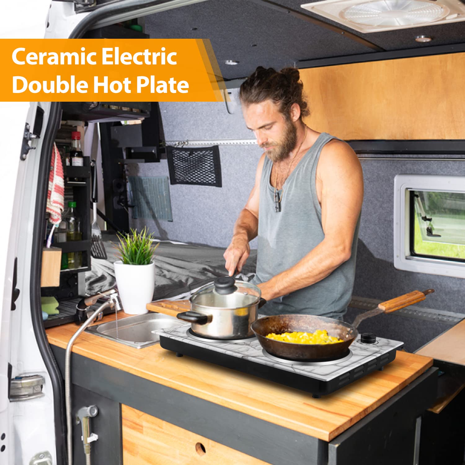 Jeremy Cass 14.57-in 2 Burners Stainless Steel Electric Hot Plate in the  Hot Plates department at