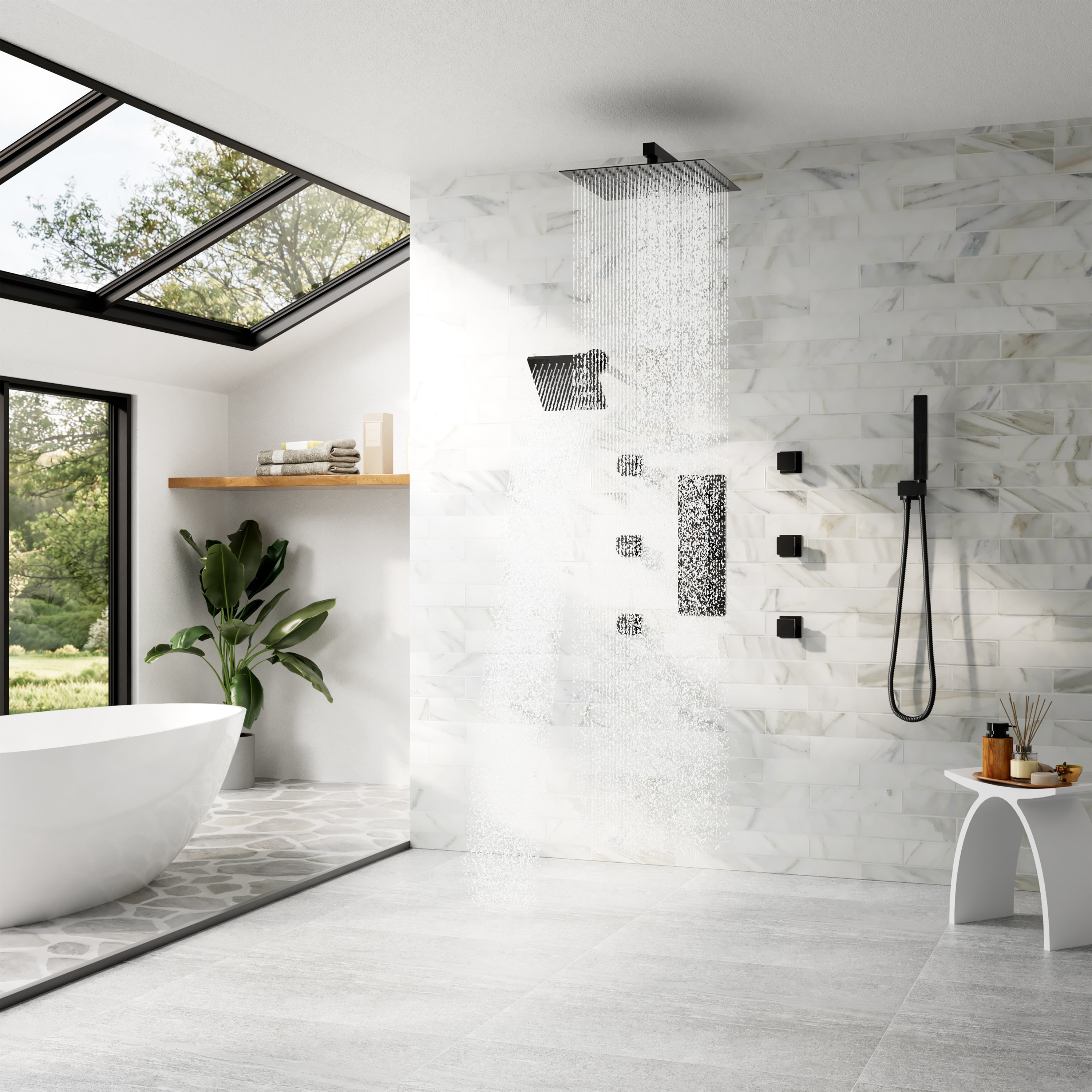 CASAINC WE-SS09MB Showerhead-Bar-Panels - View #2