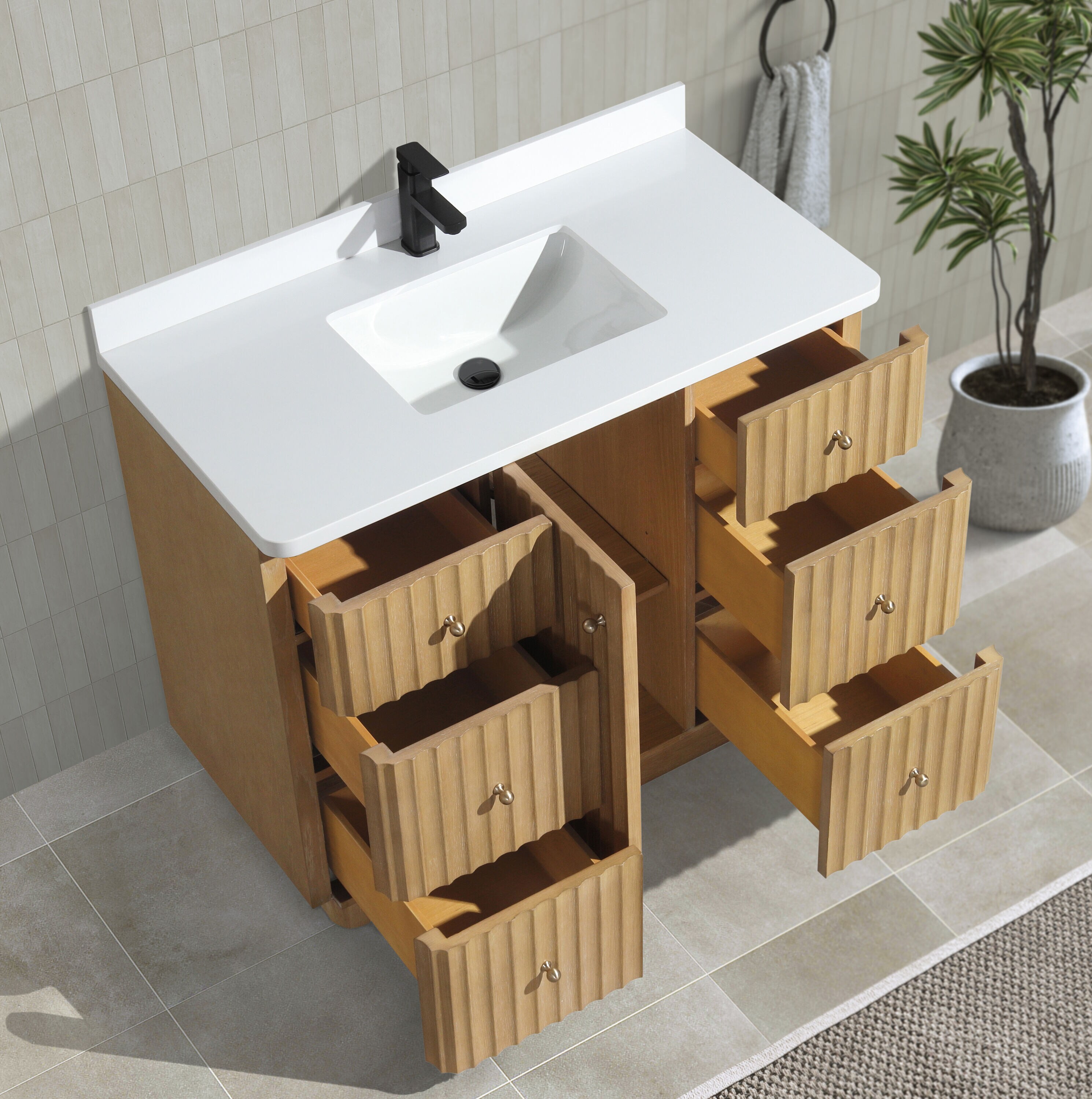 Ari Kitchen & Bath AKB-LAJOLLA-42-WSHOA Bath-Vanity-Combo - View #10
