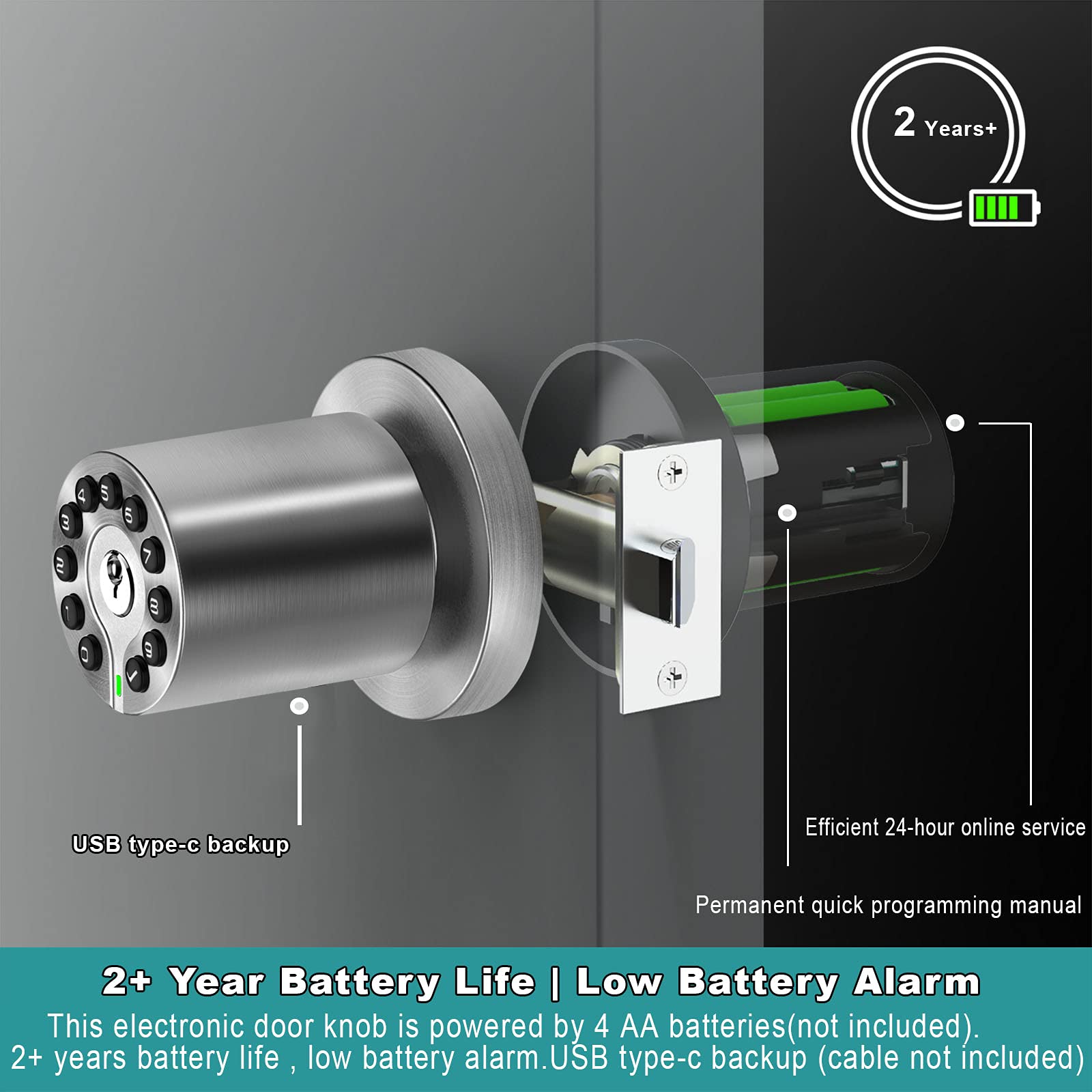 Oyezvary LOZ0803O224 Electronic-Door-Locks - View #4