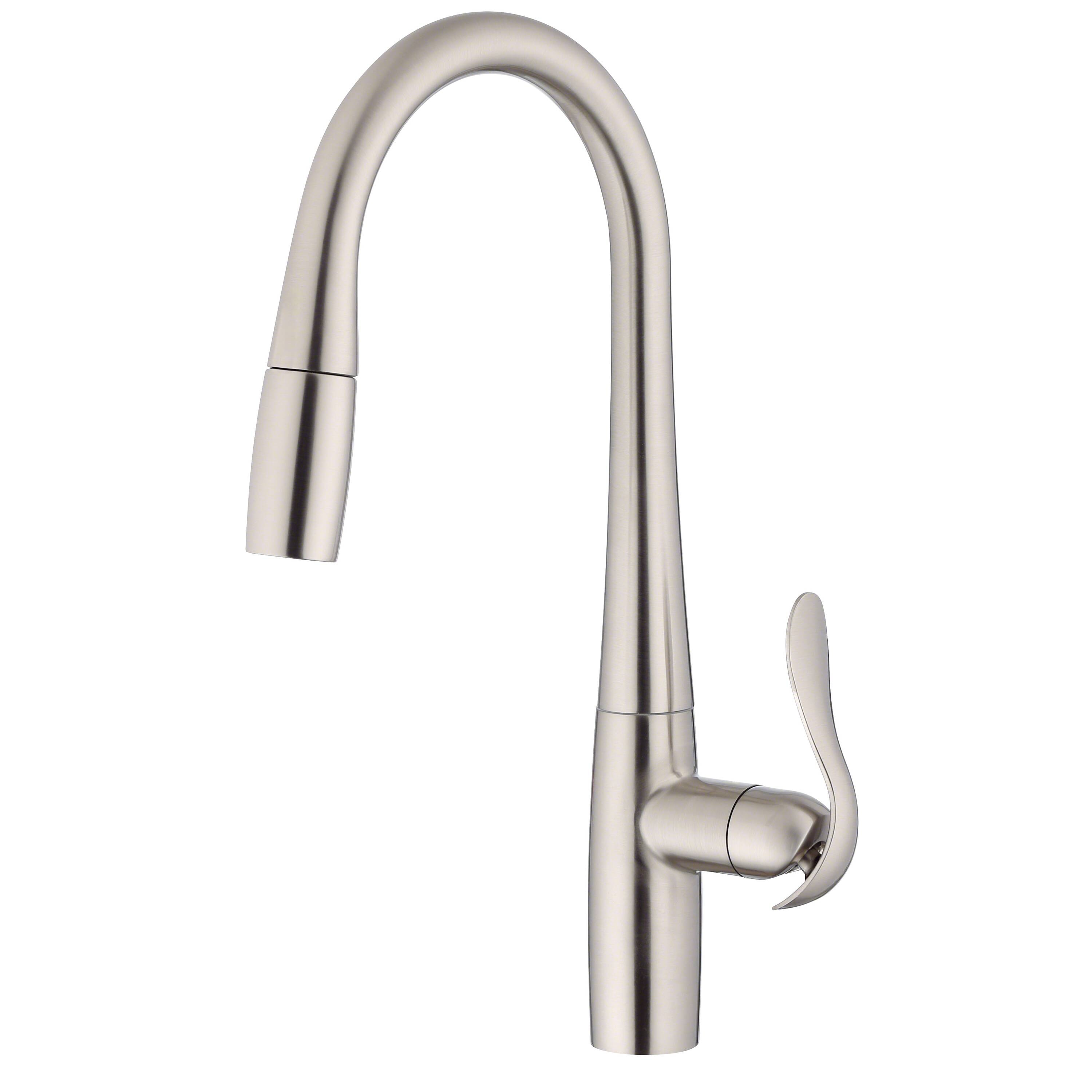 Gerber Stainless Steel Single Handle Pull Down Kitchen Faucet With   62610804 