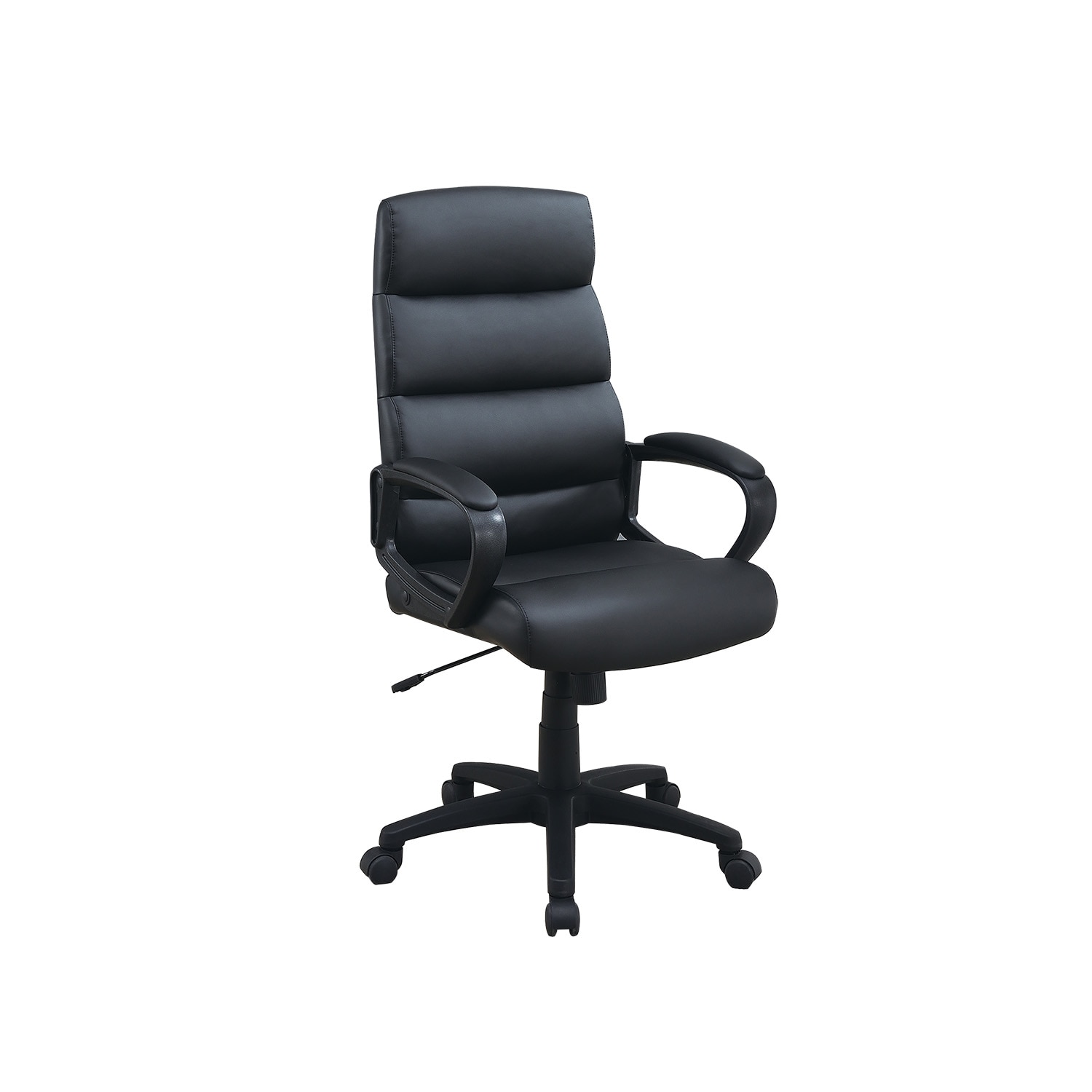 Detec™ Revolving Ergonomic Office Chair Leatherette Computer Chair, Easy  Assemble Chair (Black)