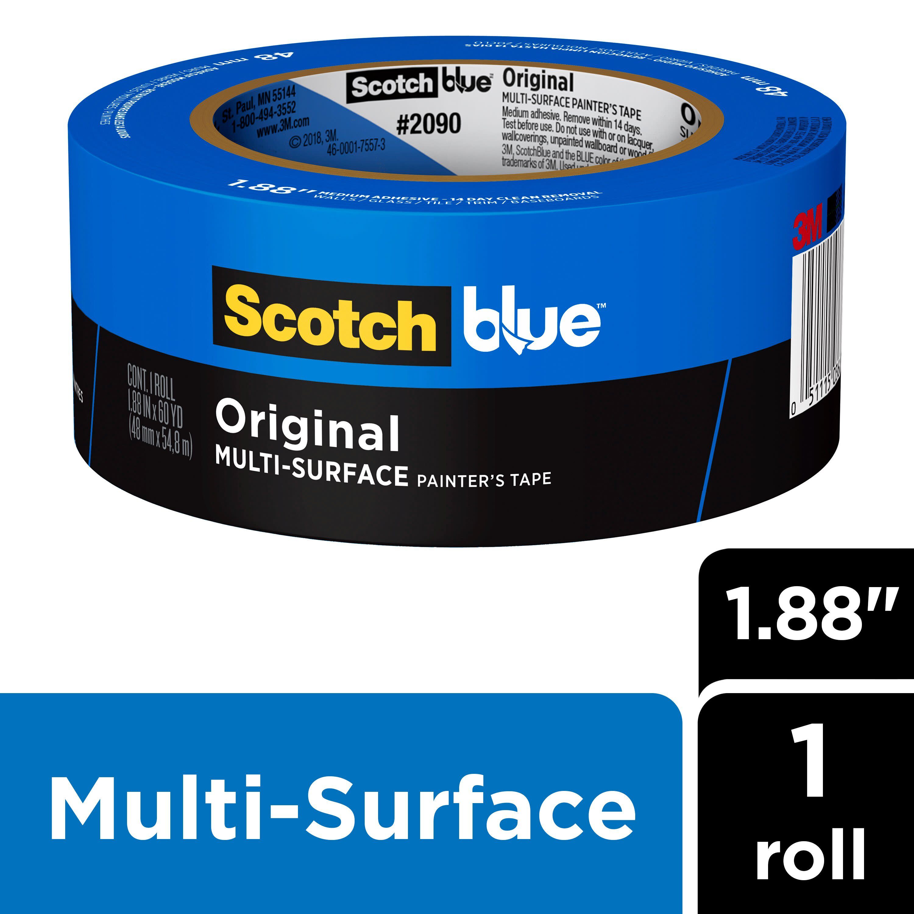 Scotch Blue Original Multi-Surface Painter's Tape, 2 x 60 yds
