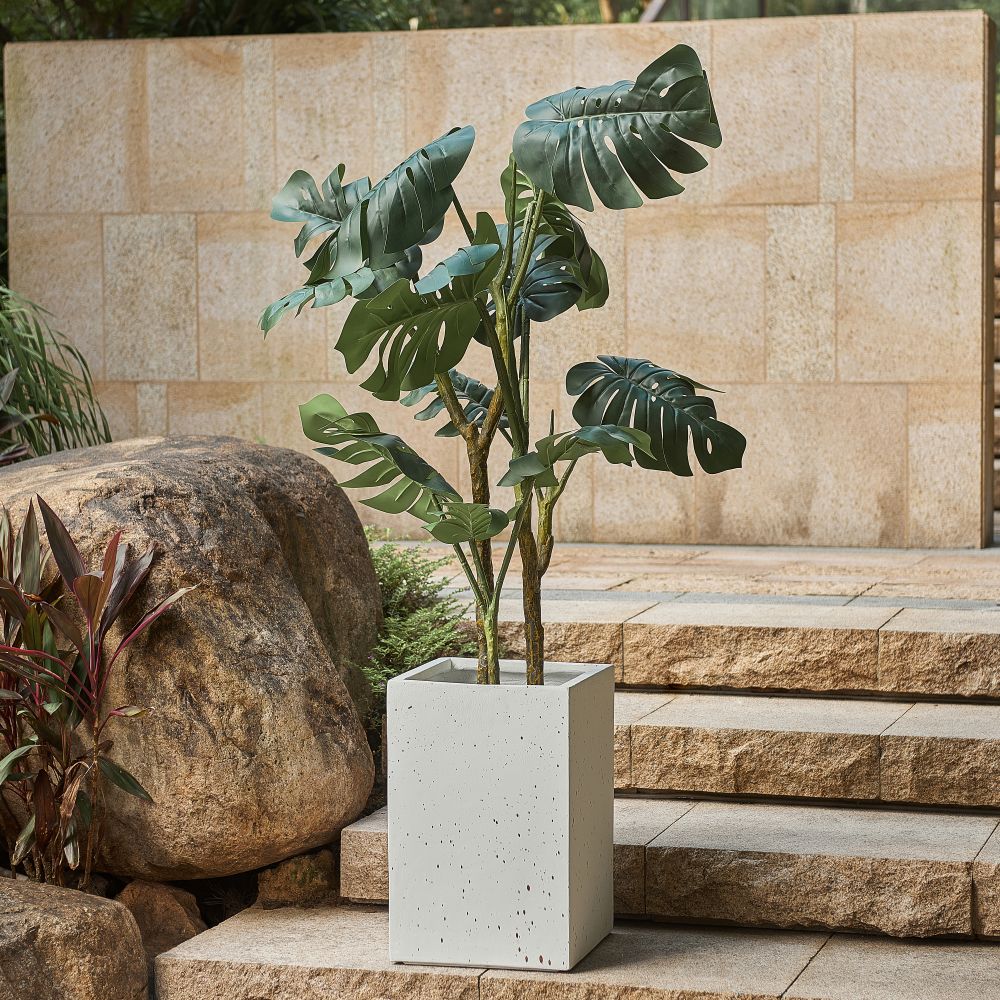 Christopher Knight Home 335206 ‚ÄØ ‚ÄØTerry MGO Outdoor Rectangle Planter Box-White