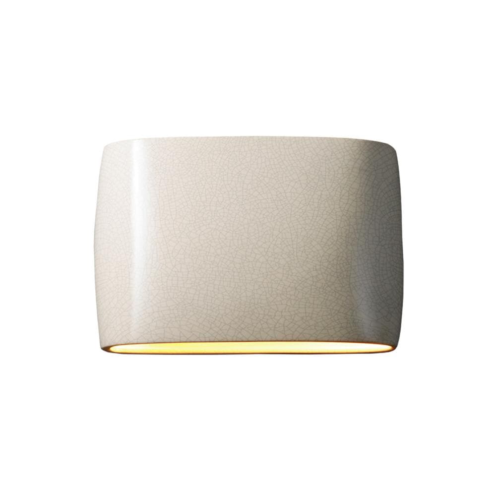 Justice Design Group CER-8898-CRK Ambiance 16-in W 2 -Light White Wall Sconce