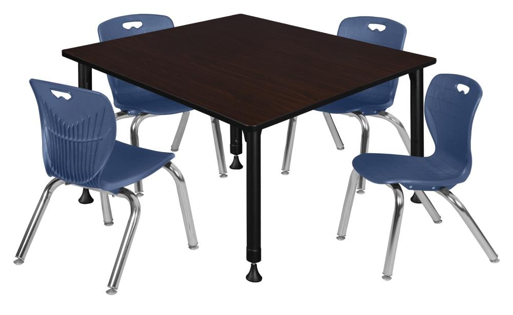 Regency TB4848MWAPBK45NV Classroom Tables Brown 4-Person Training Table (48-in W x 34-in H)