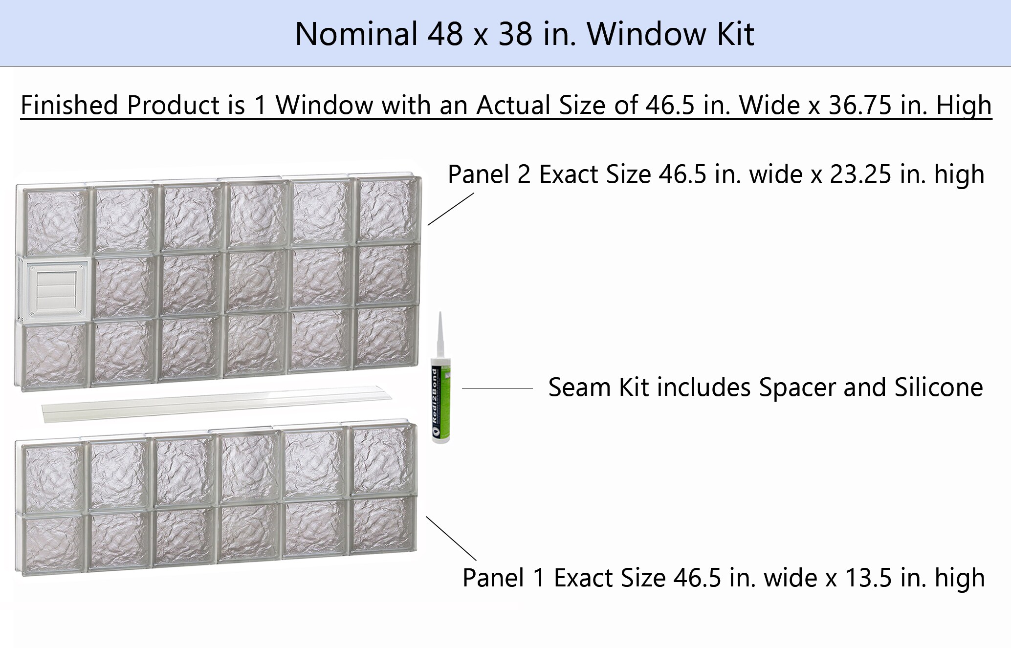 REDI2SET D4838IS Glass-Block-Windows - View #2